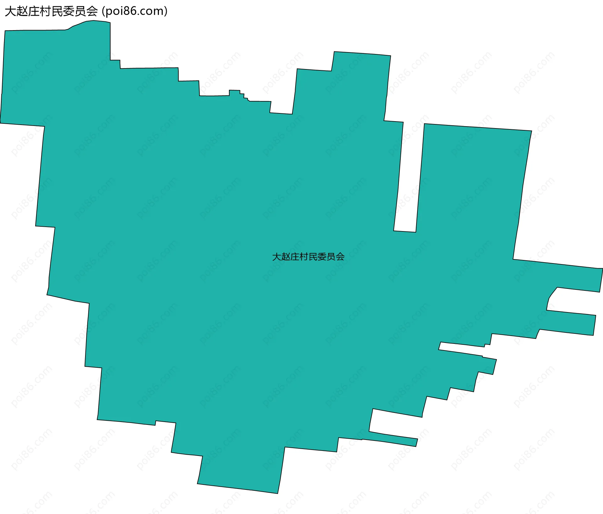 大赵庄村民委员会边界地图