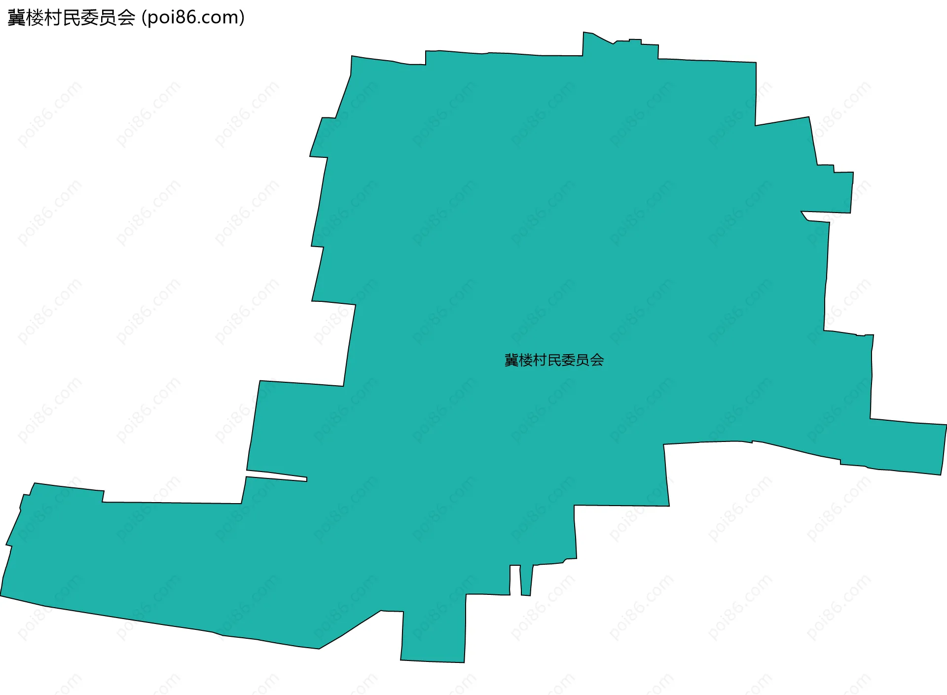 冀楼村民委员会边界地图