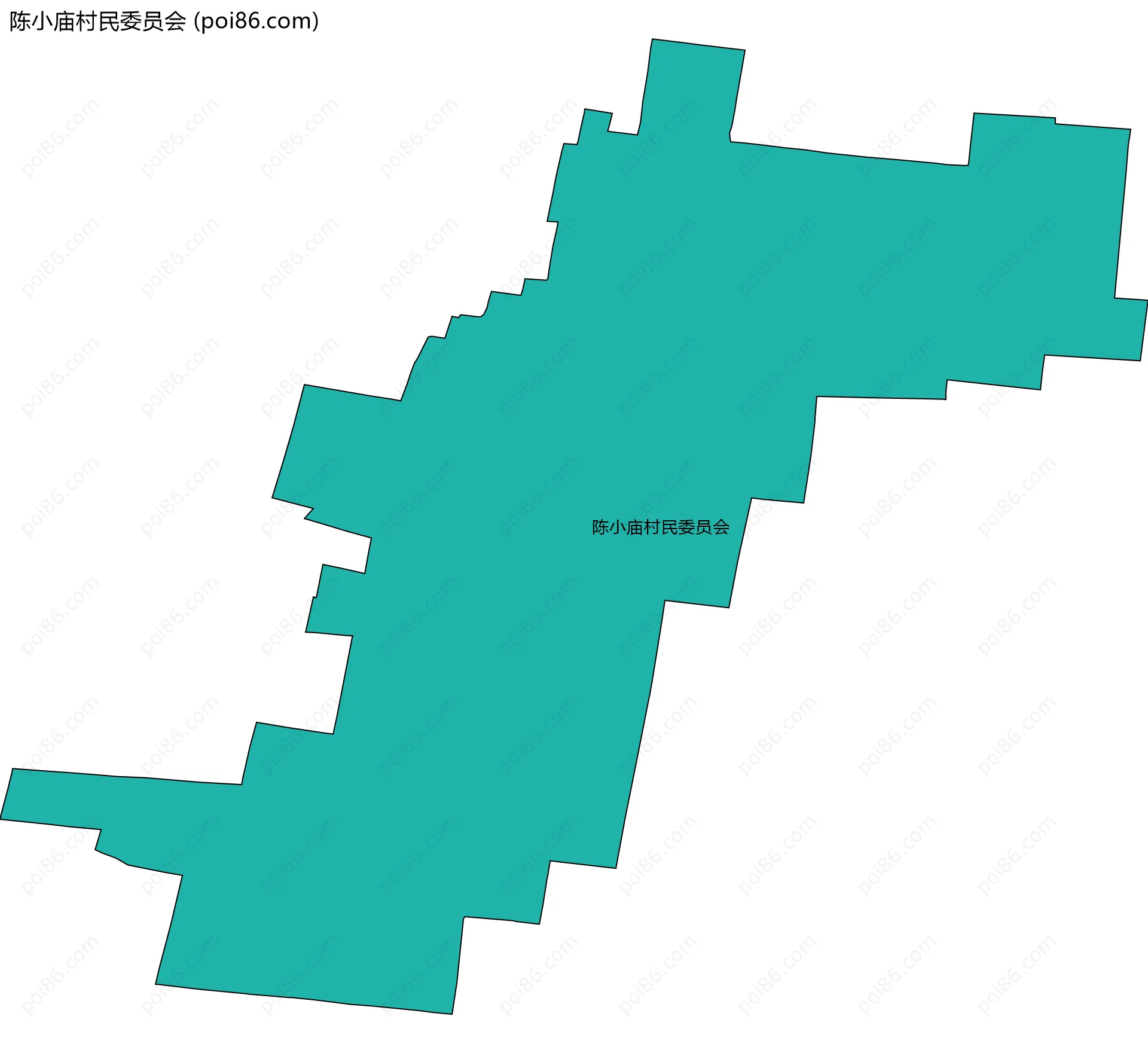 陈小庙村民委员会边界地图
