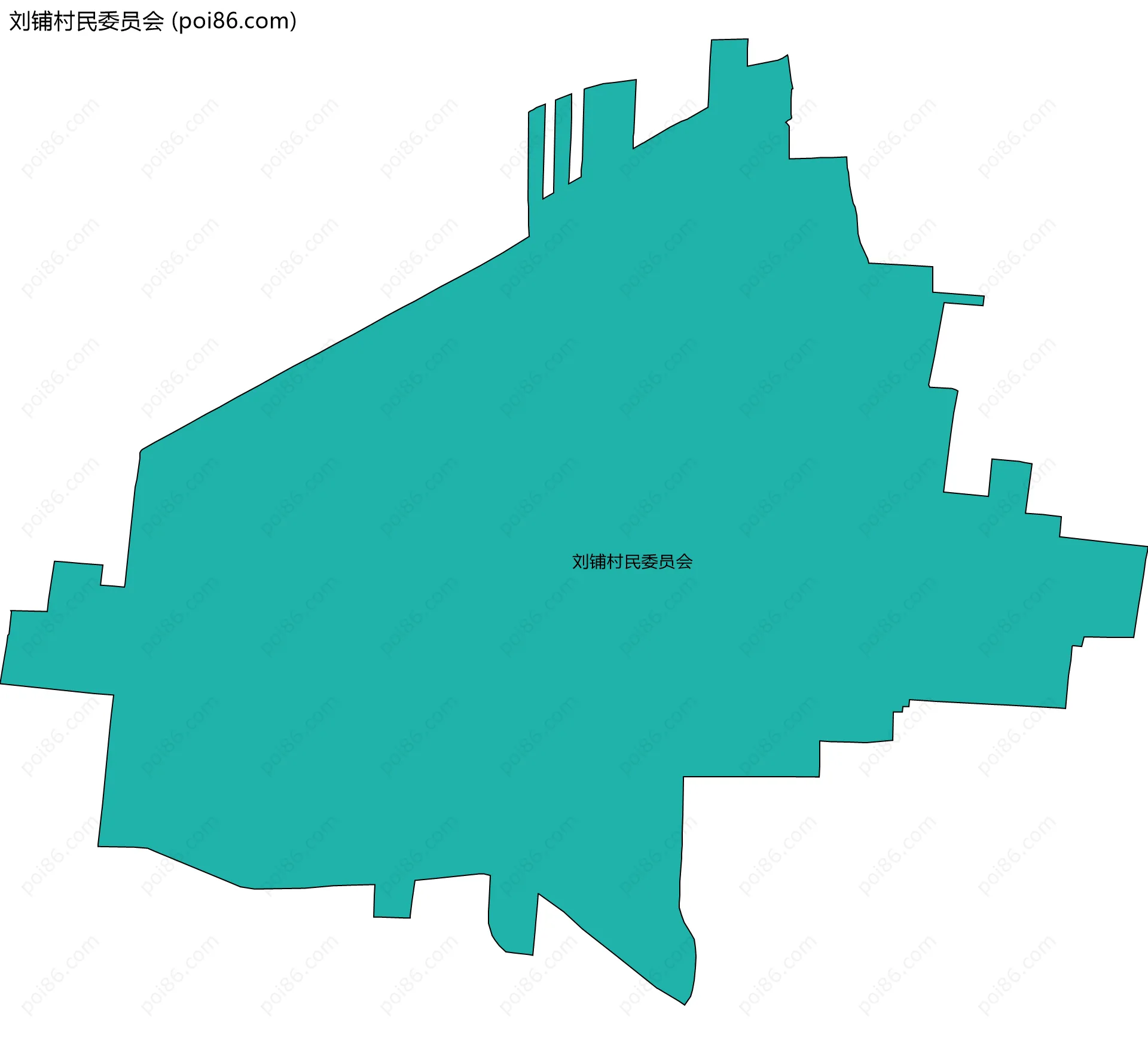 刘铺村民委员会边界地图