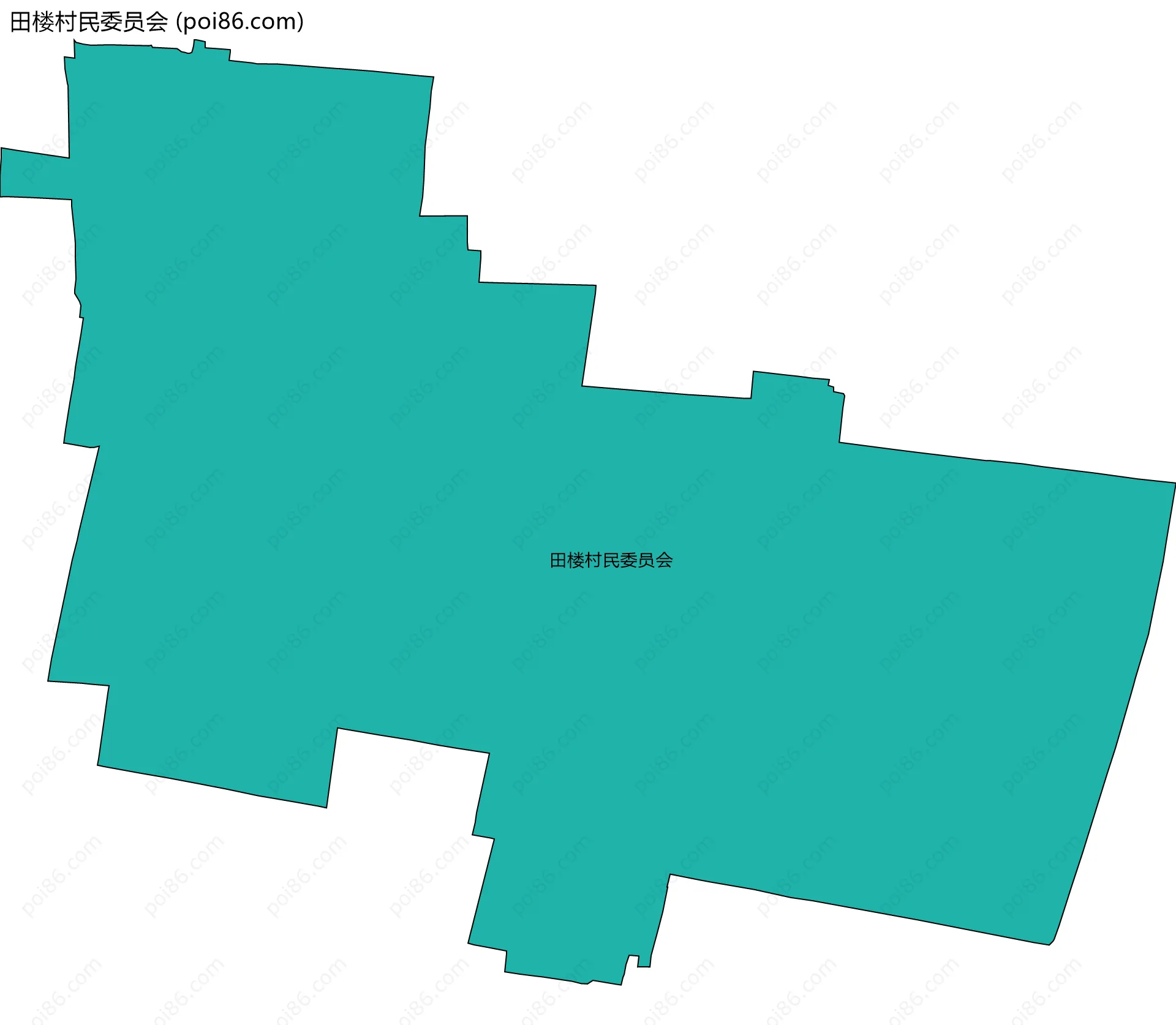 田楼村民委员会边界地图