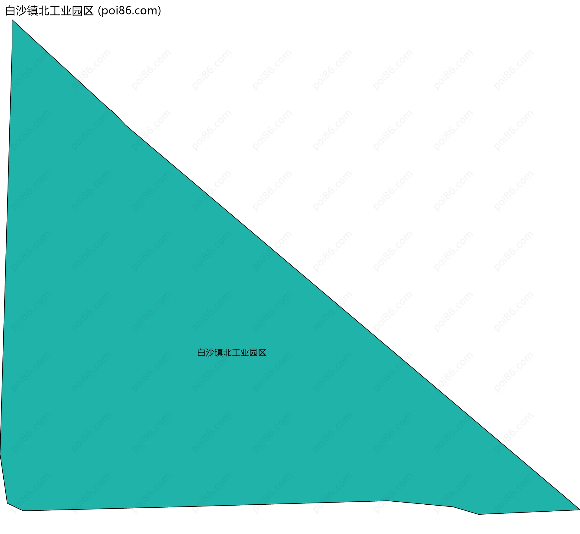白沙镇北工业园区边界地图