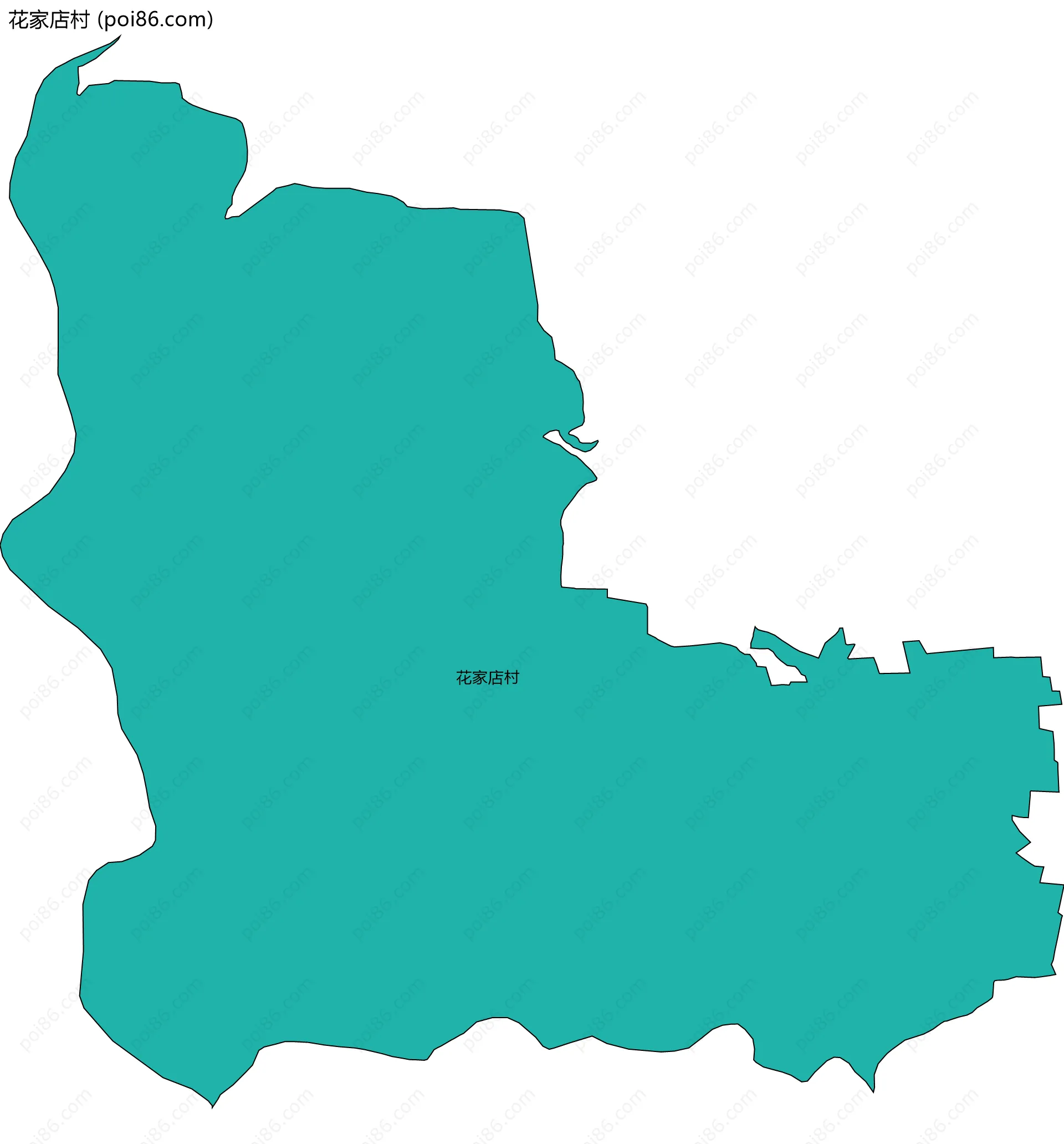 花家店村边界地图