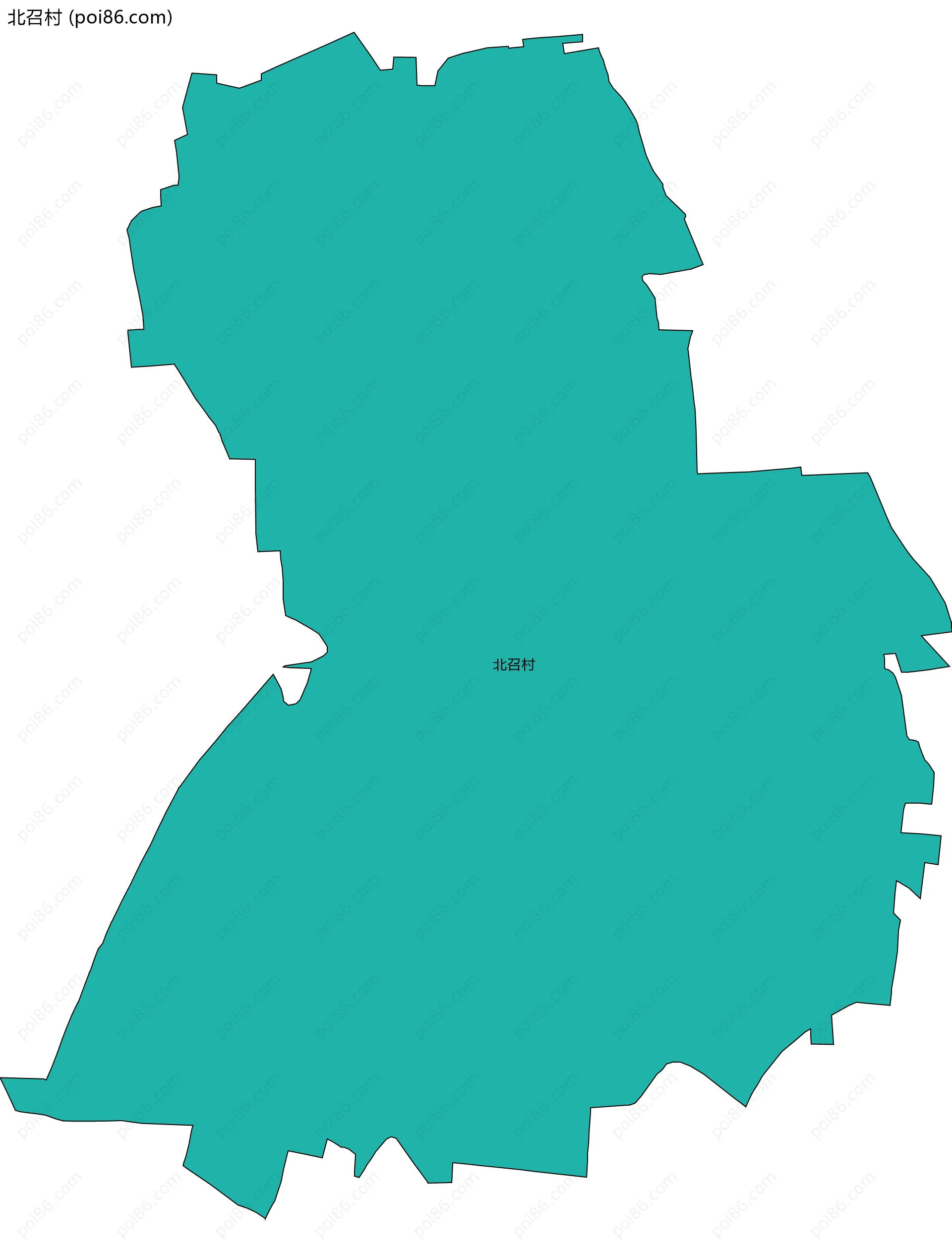 北召村边界地图