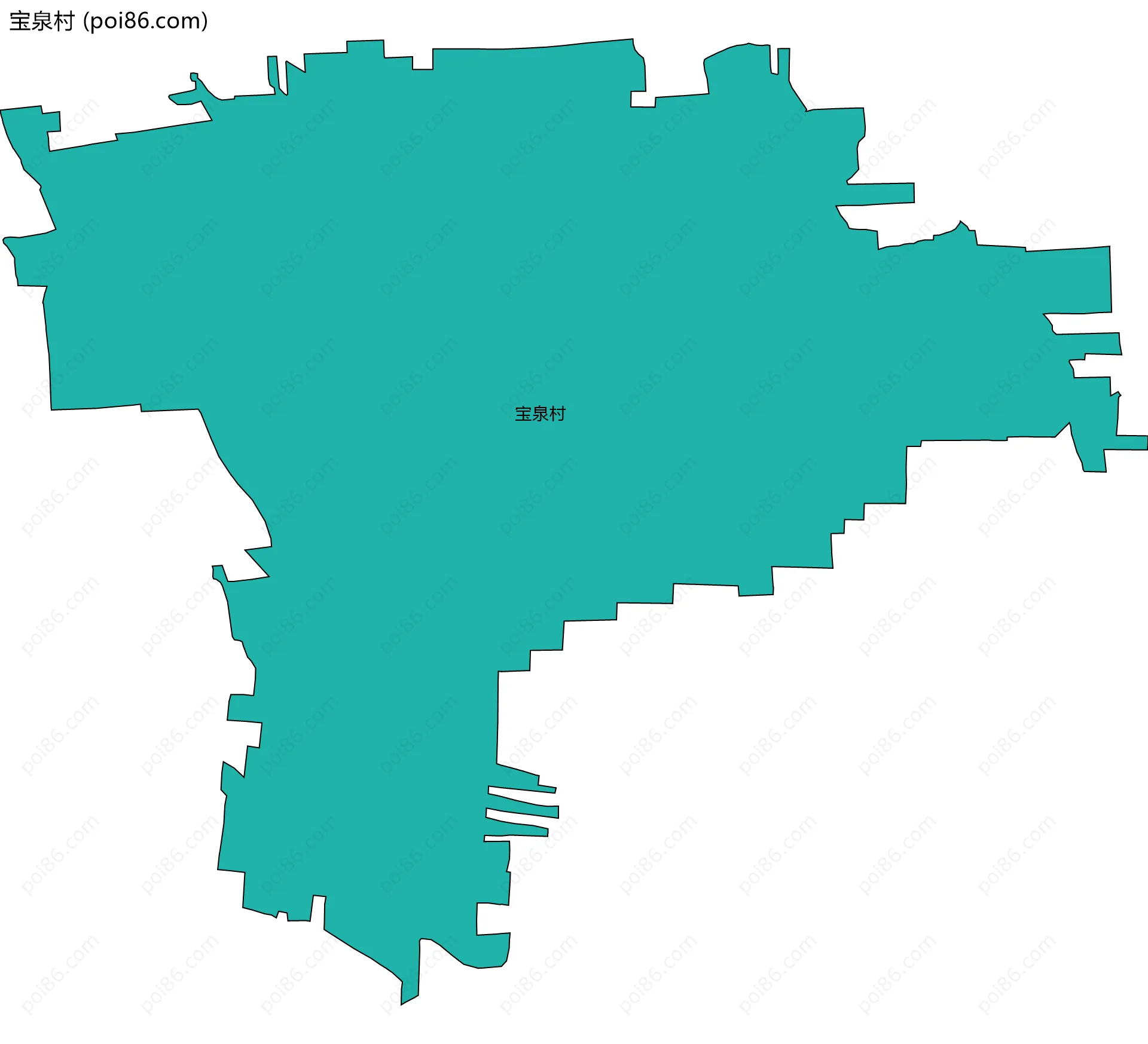 宝泉村边界地图