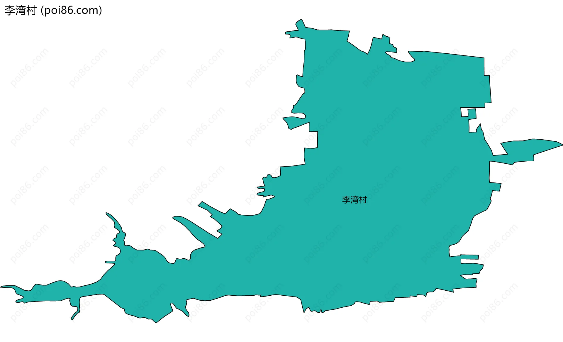 李湾村边界地图