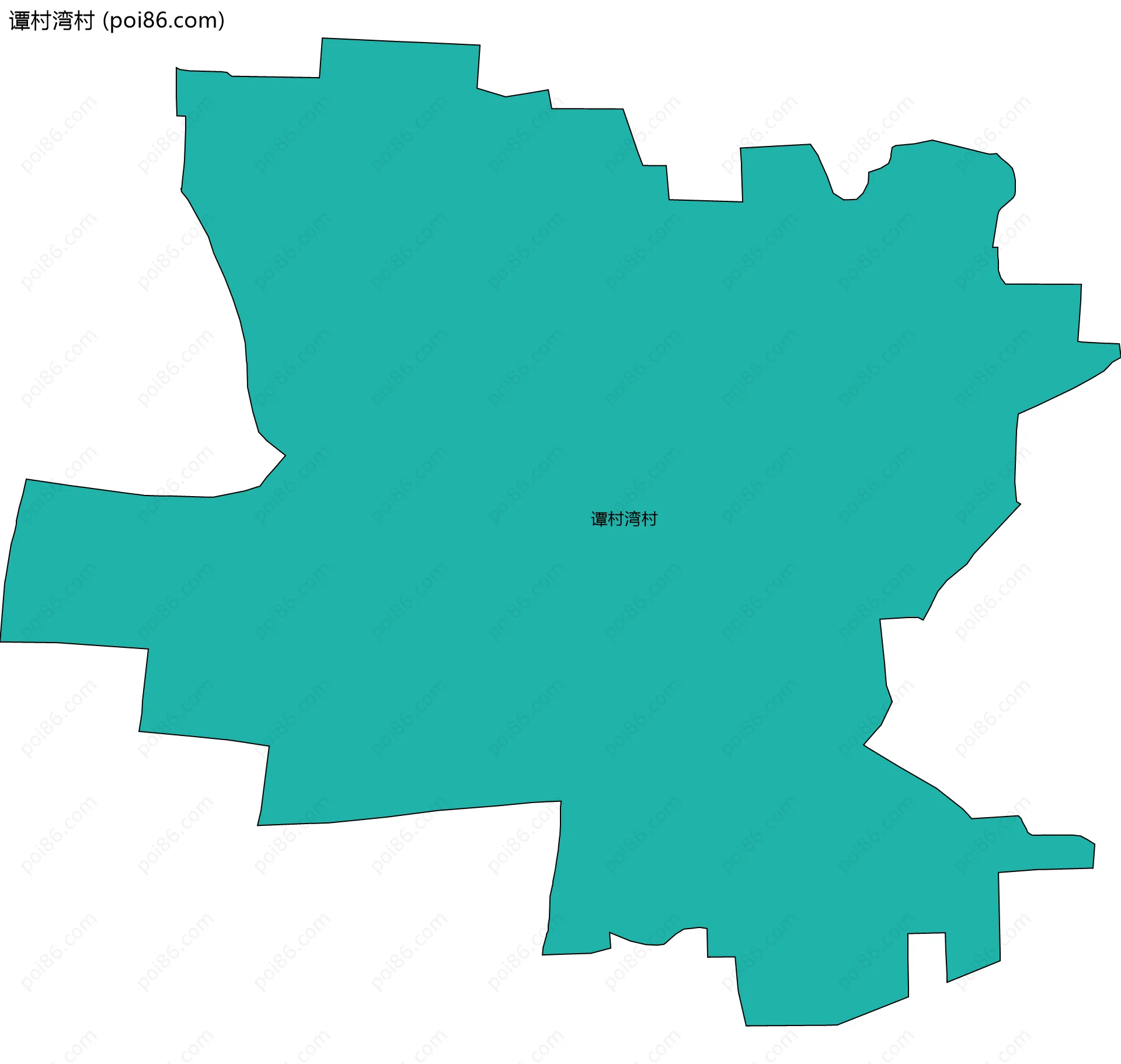 谭村湾村边界地图