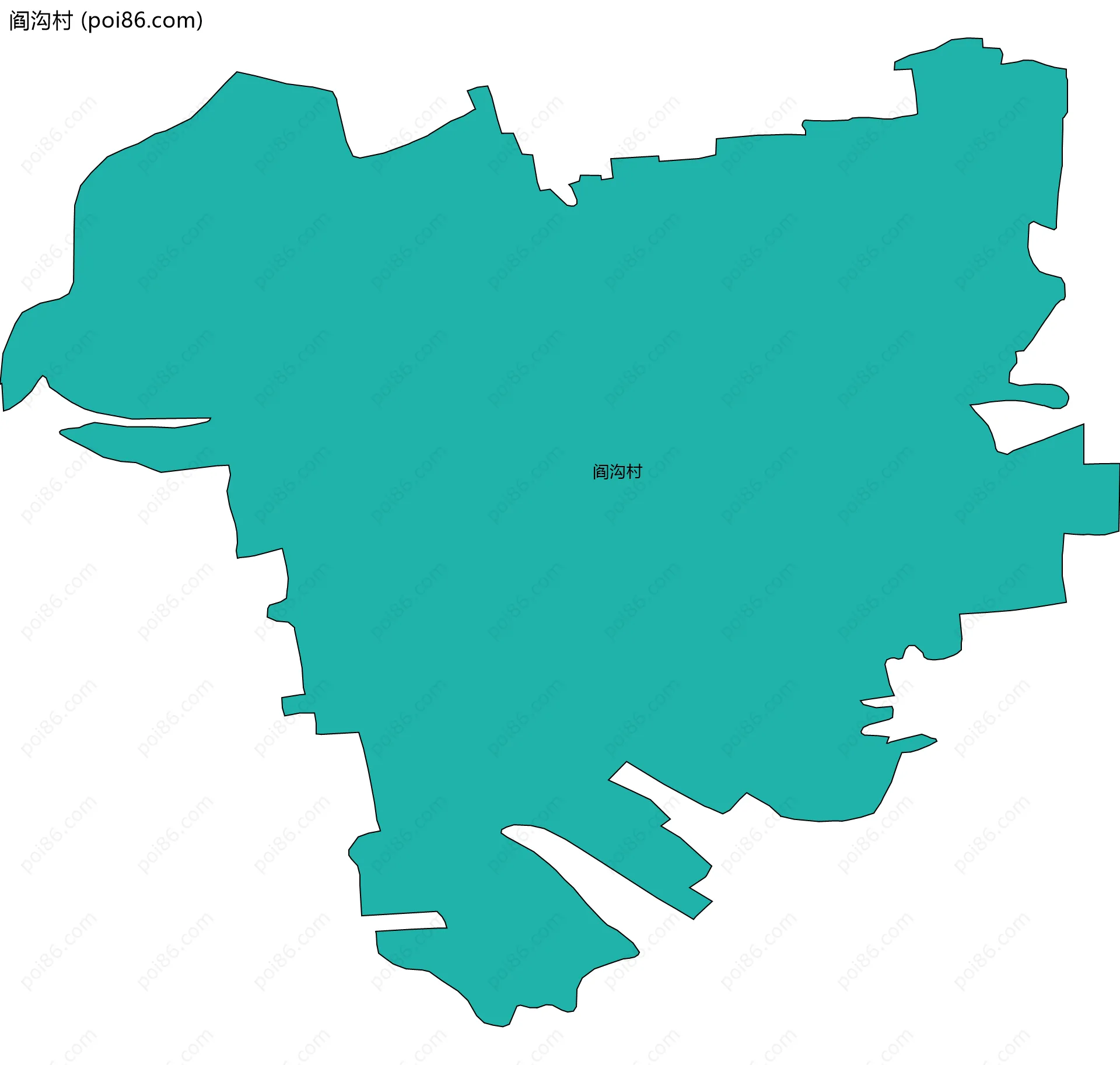 阎沟村边界地图