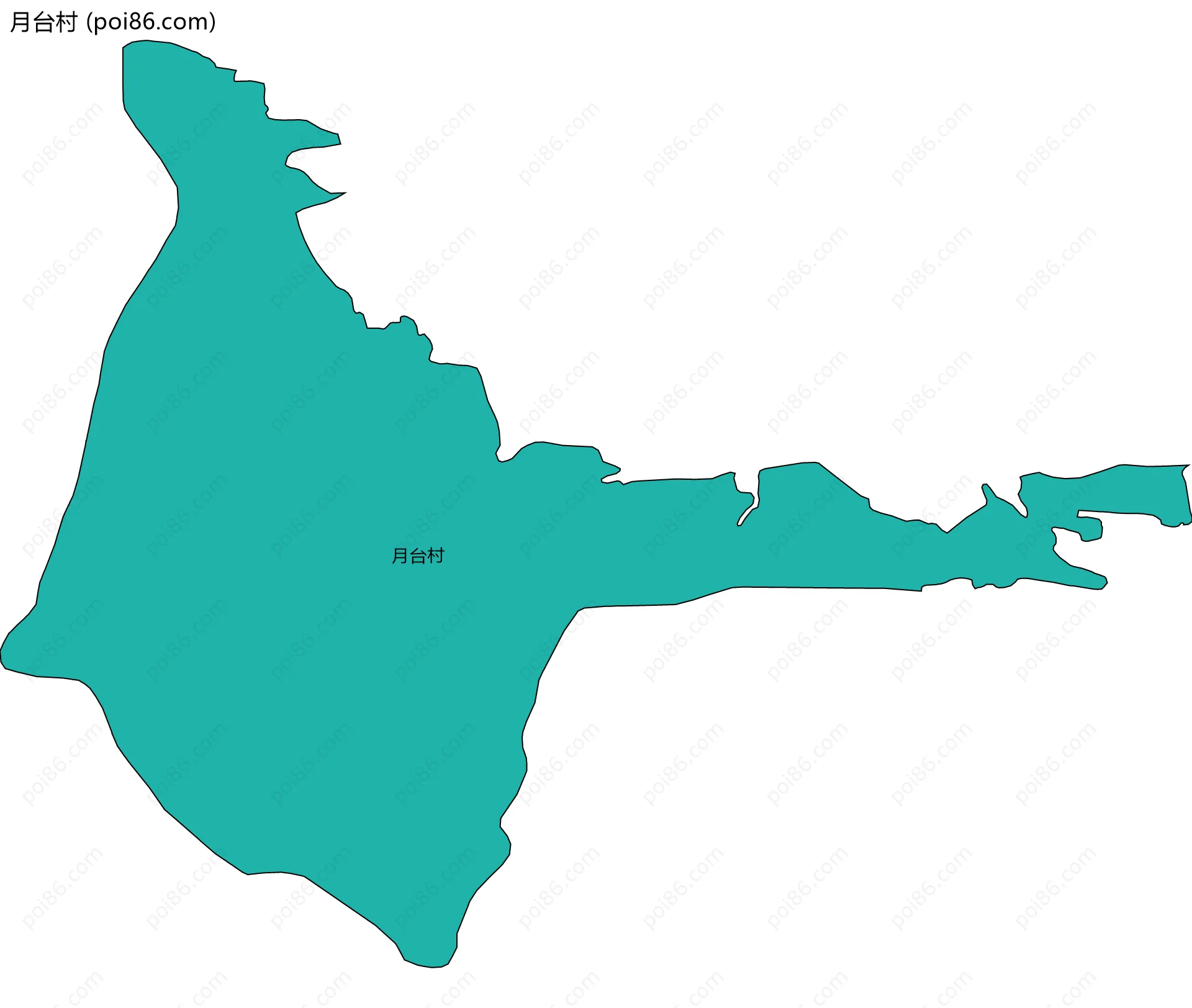 月台村边界地图