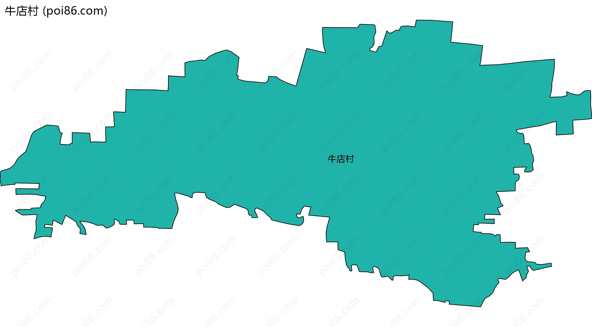 牛店村边界地图