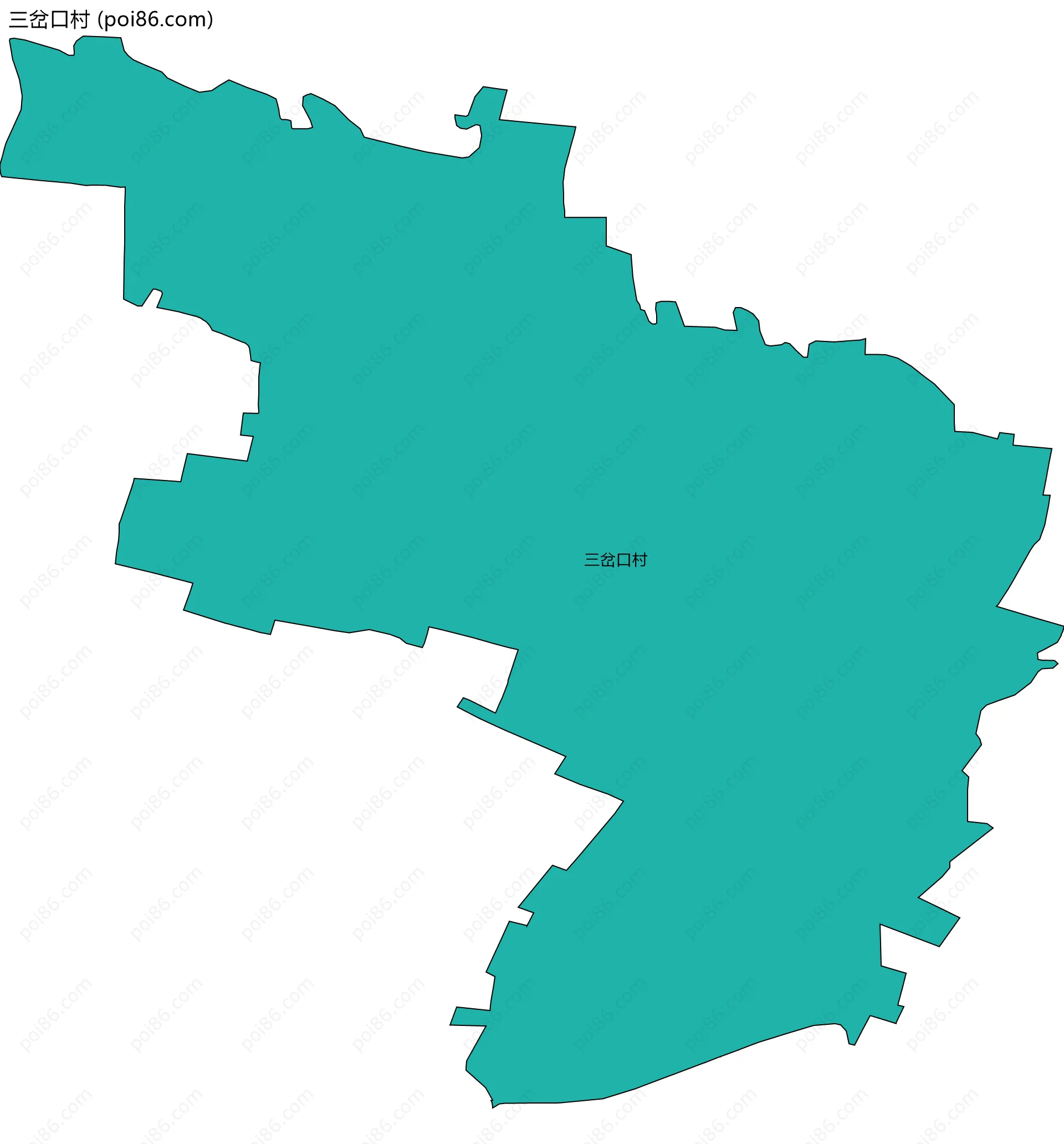 三岔口村边界地图