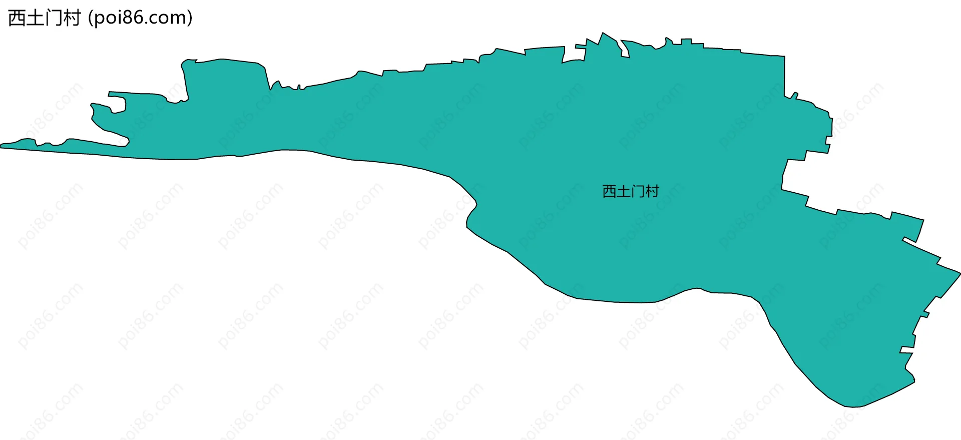 西土门村边界地图