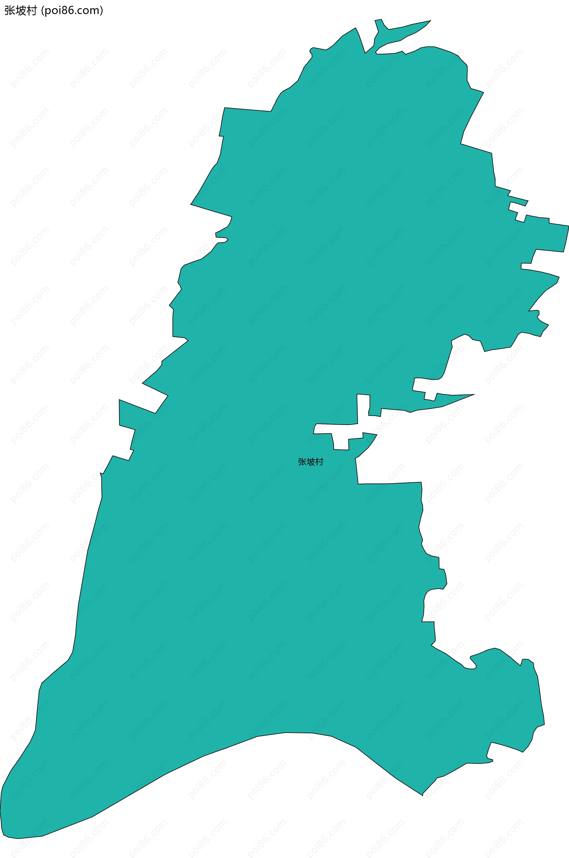 张坡村边界地图