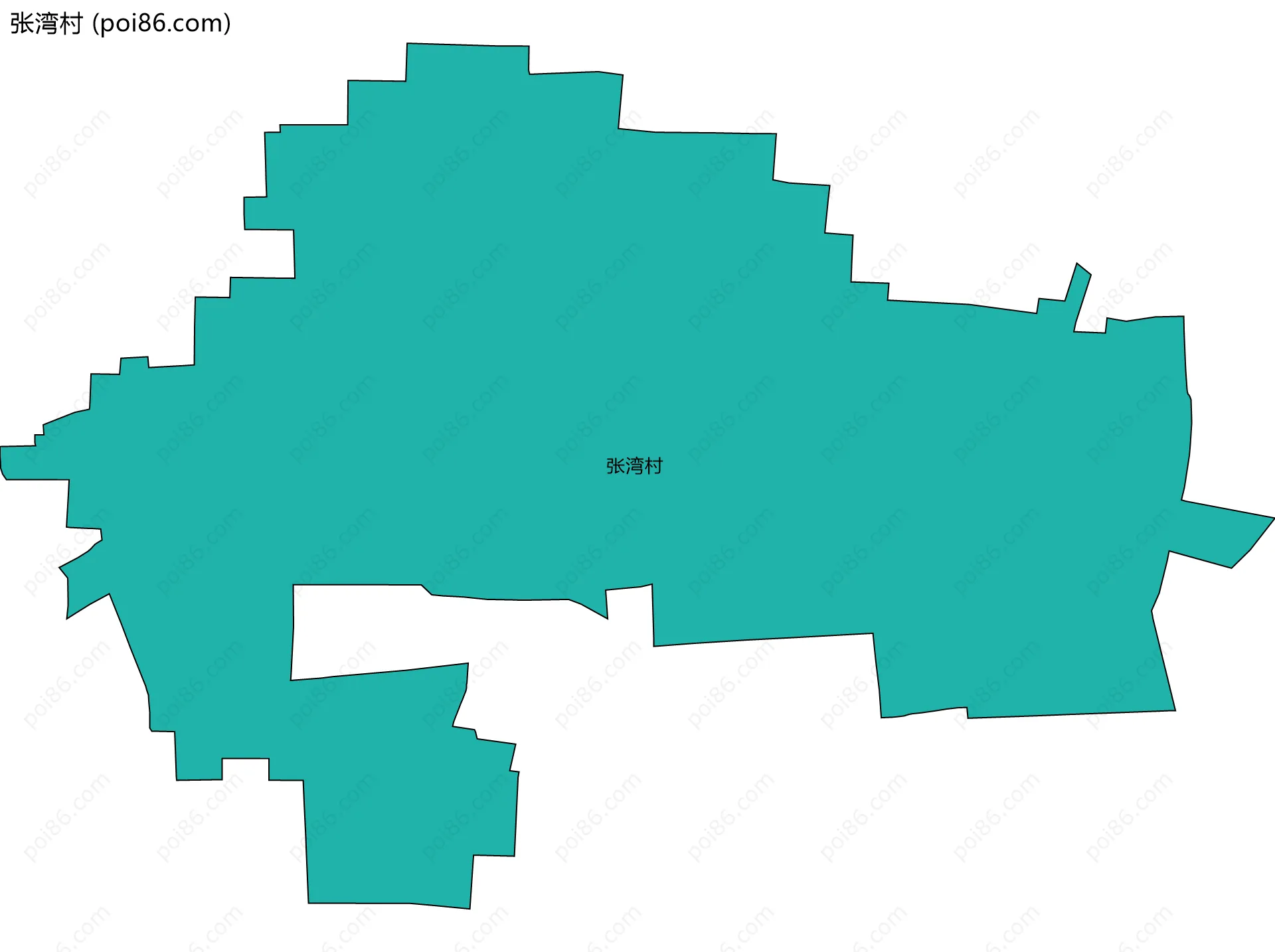 张湾村边界地图