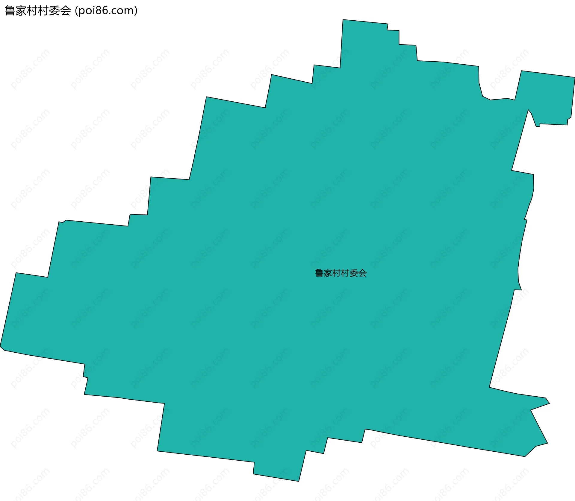 鲁家村村委会边界地图