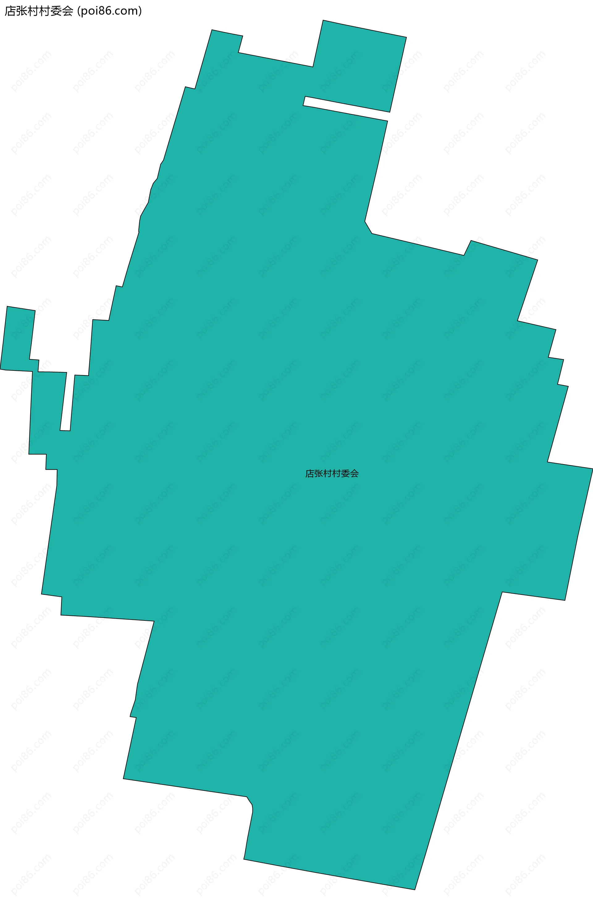 店张村村委会边界地图