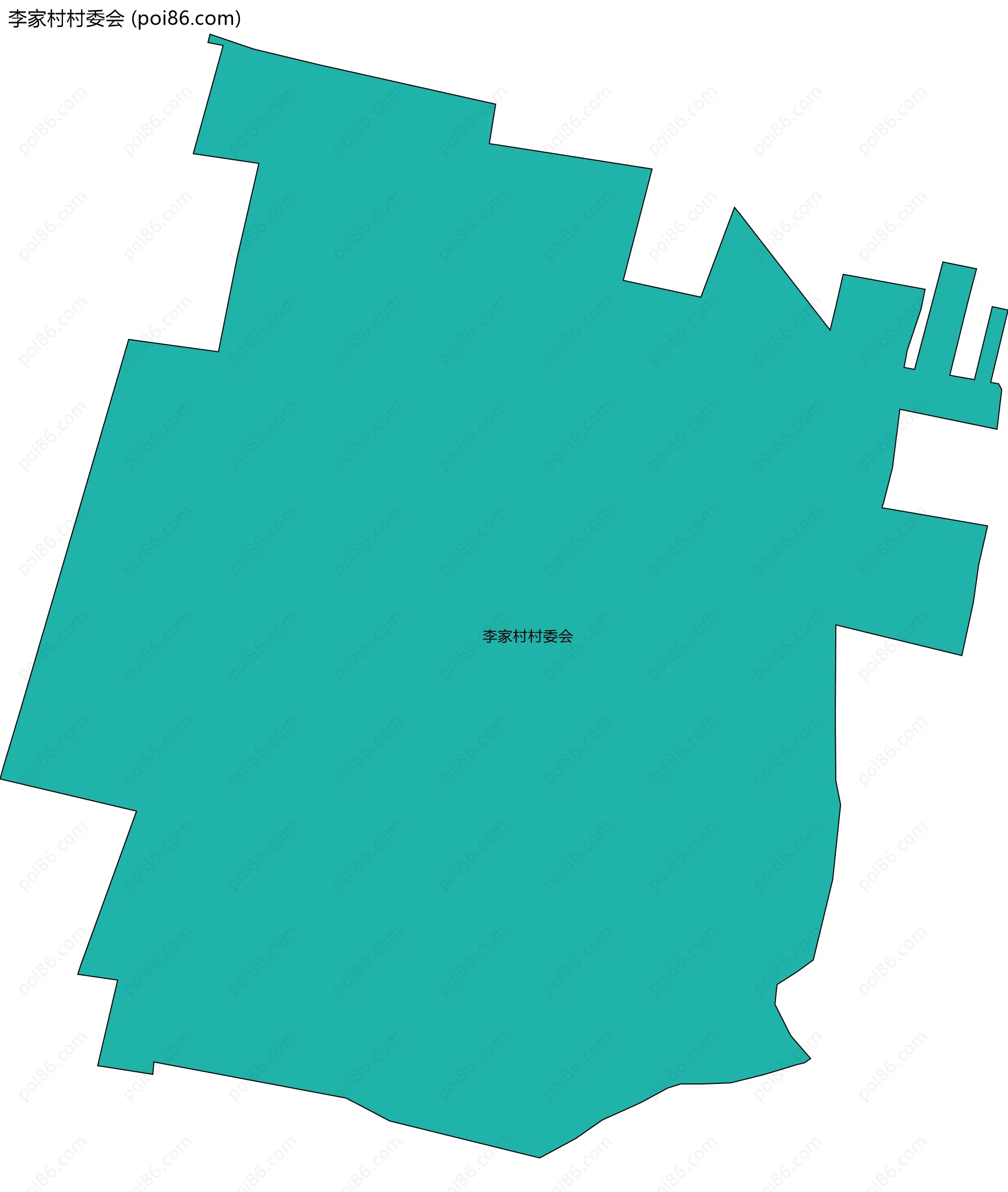 李家村村委会边界地图