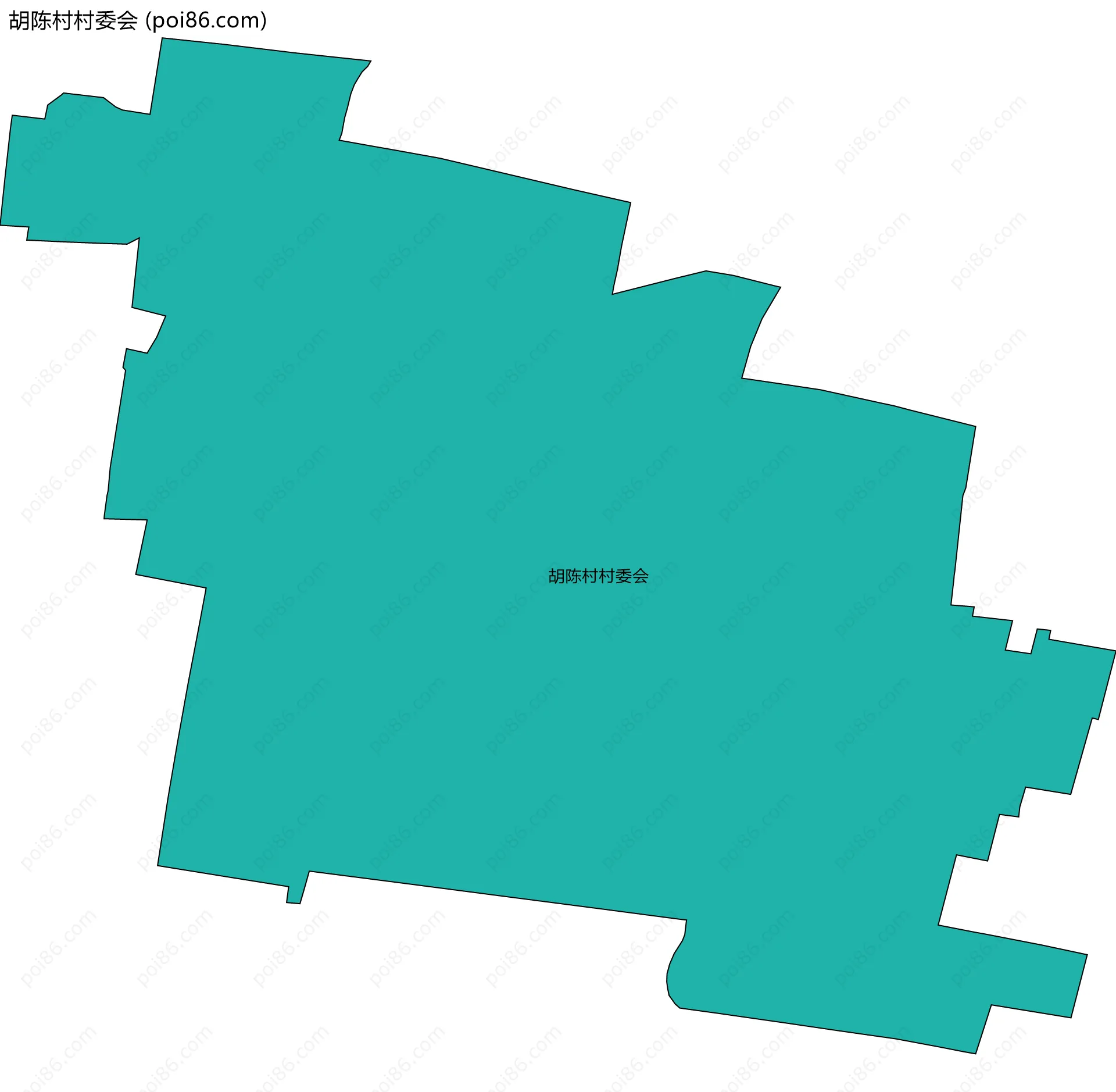 胡陈村村委会边界地图
