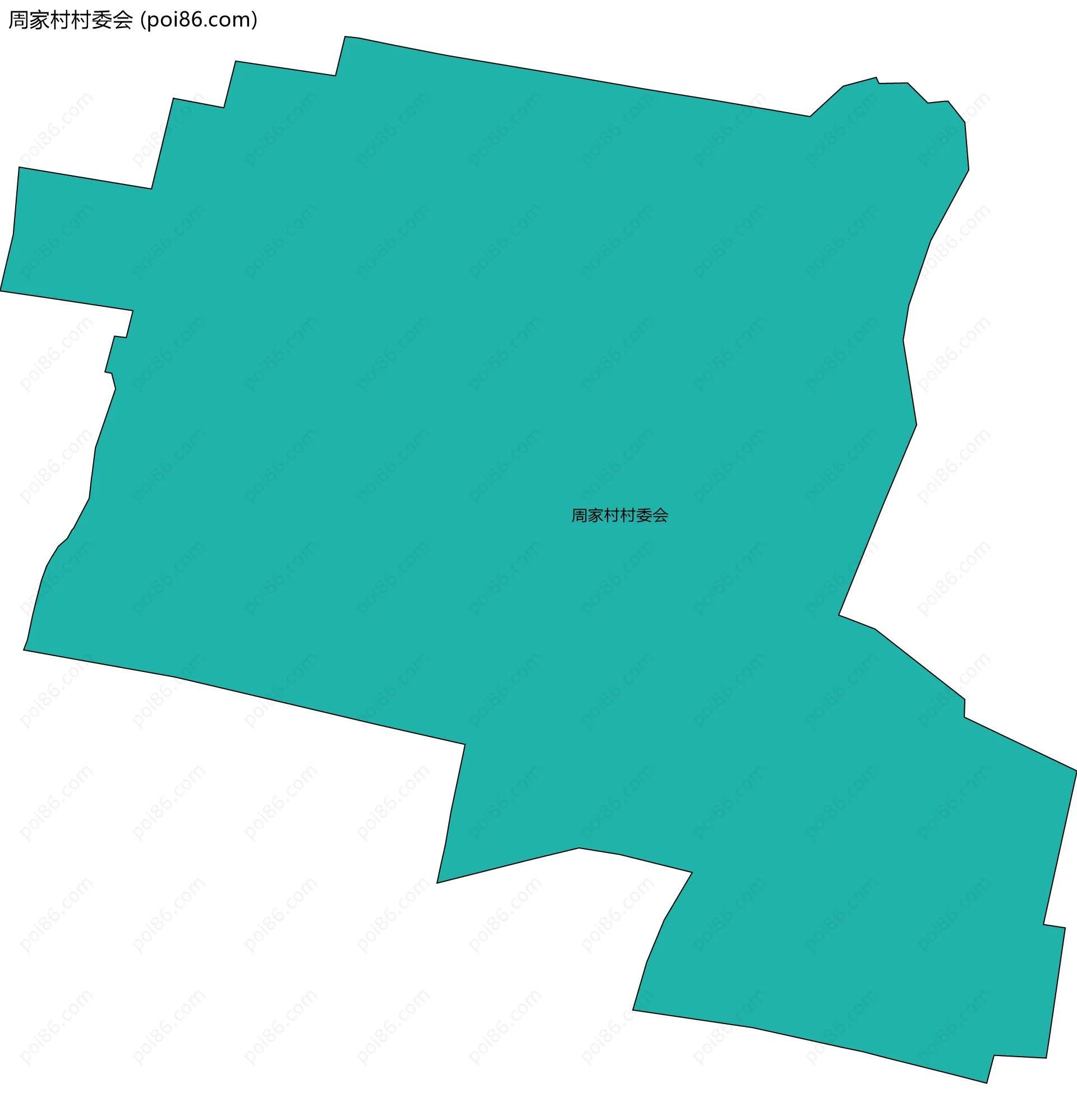 周家村村委会边界地图