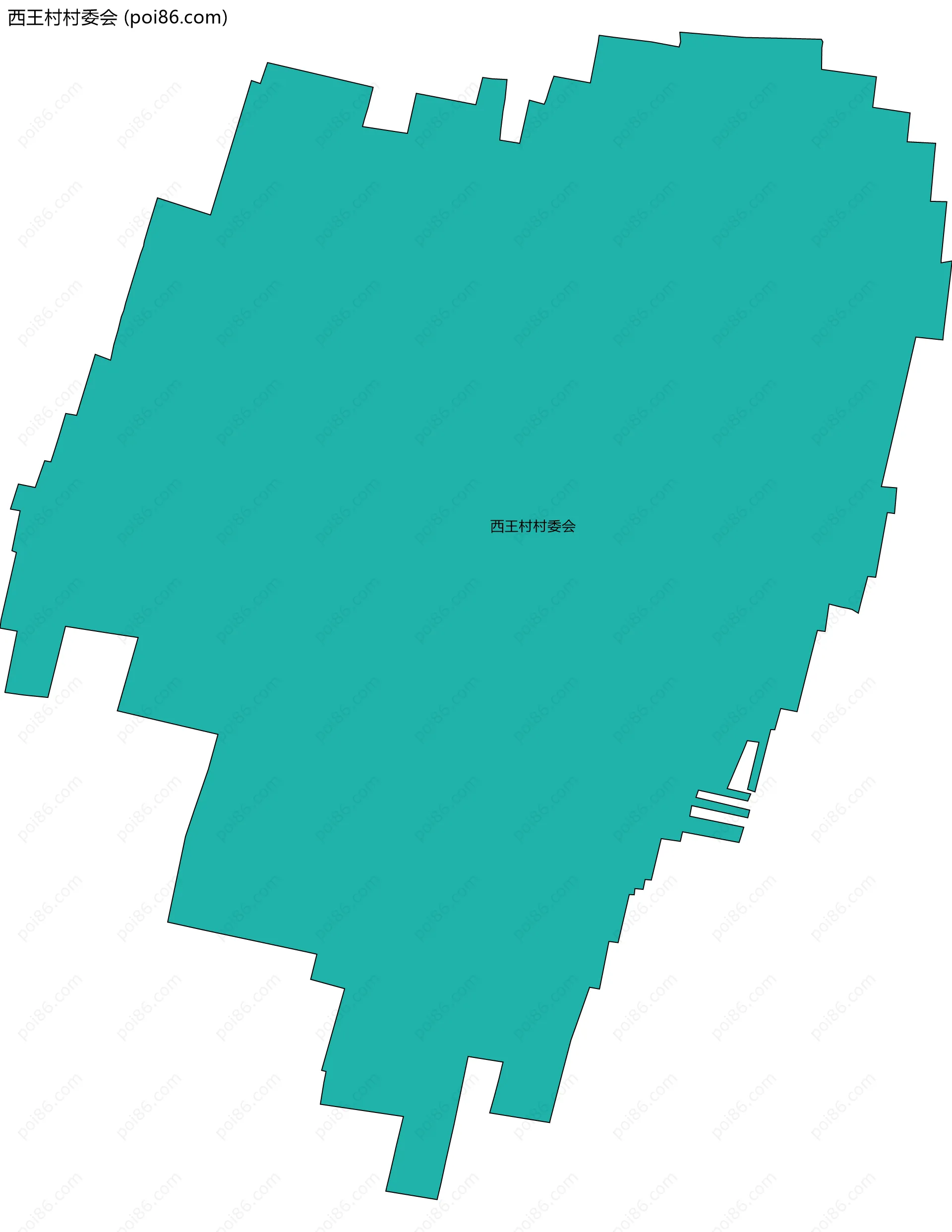 西王村村委会边界地图
