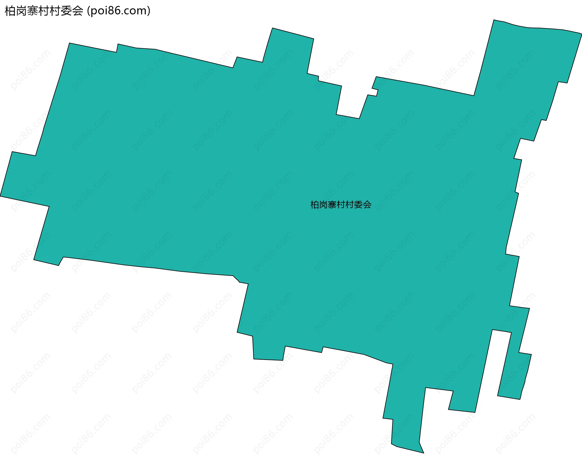柏岗寨村村委会边界地图