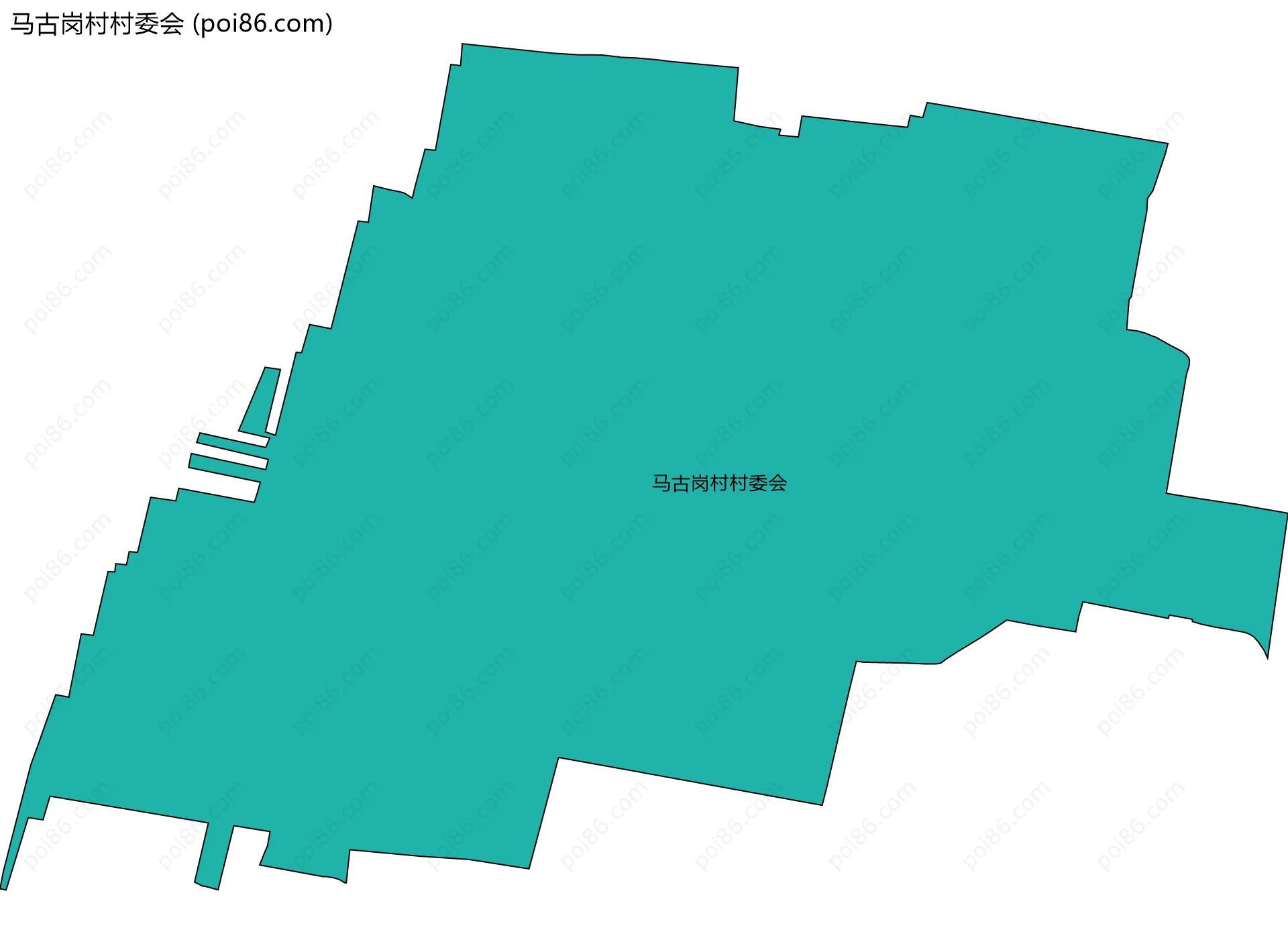 马古岗村村委会边界地图