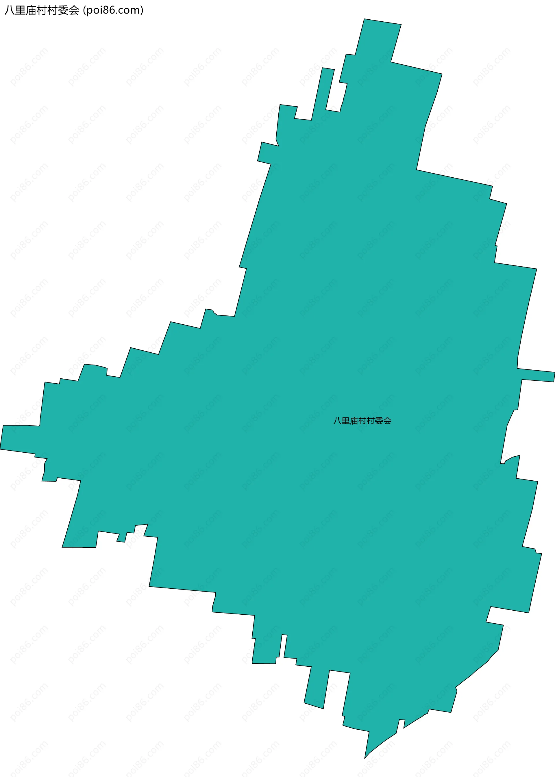 八里庙村村委会边界地图