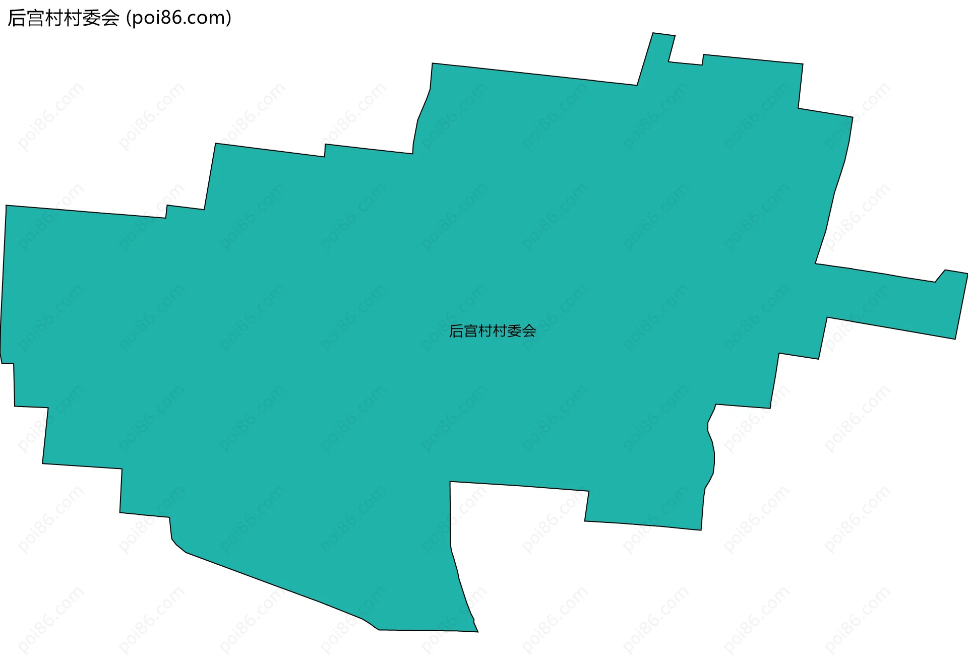 后宫村村委会边界地图