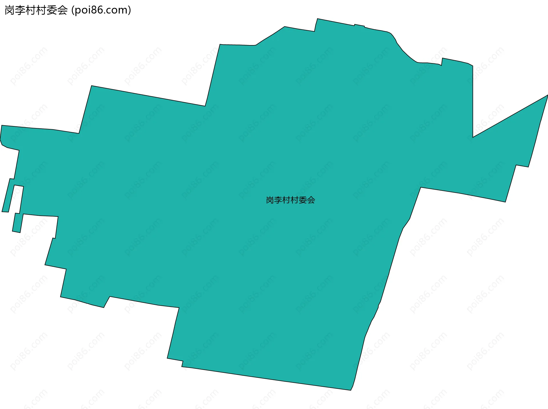 岗李村村委会边界地图