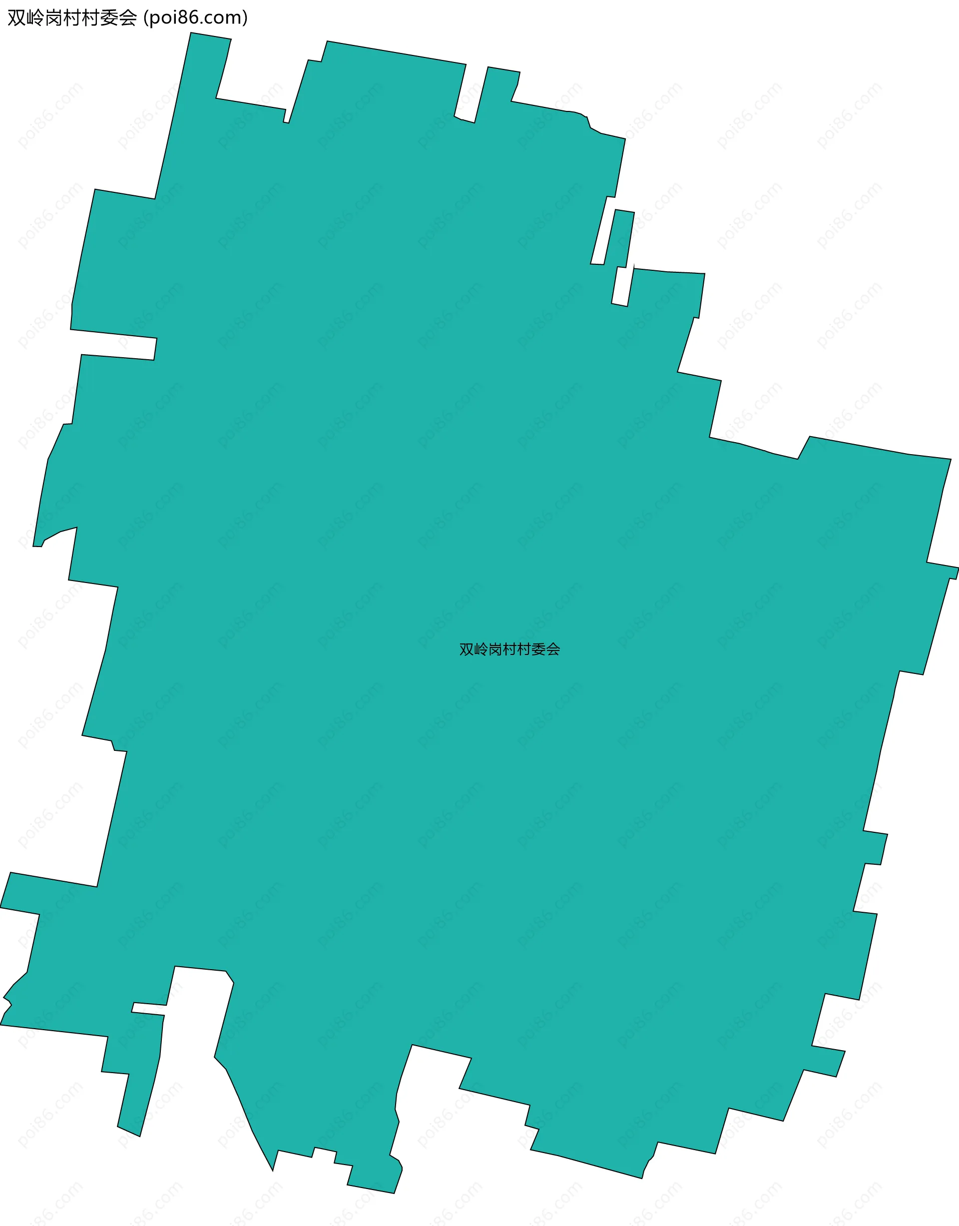 双岭岗村村委会边界地图