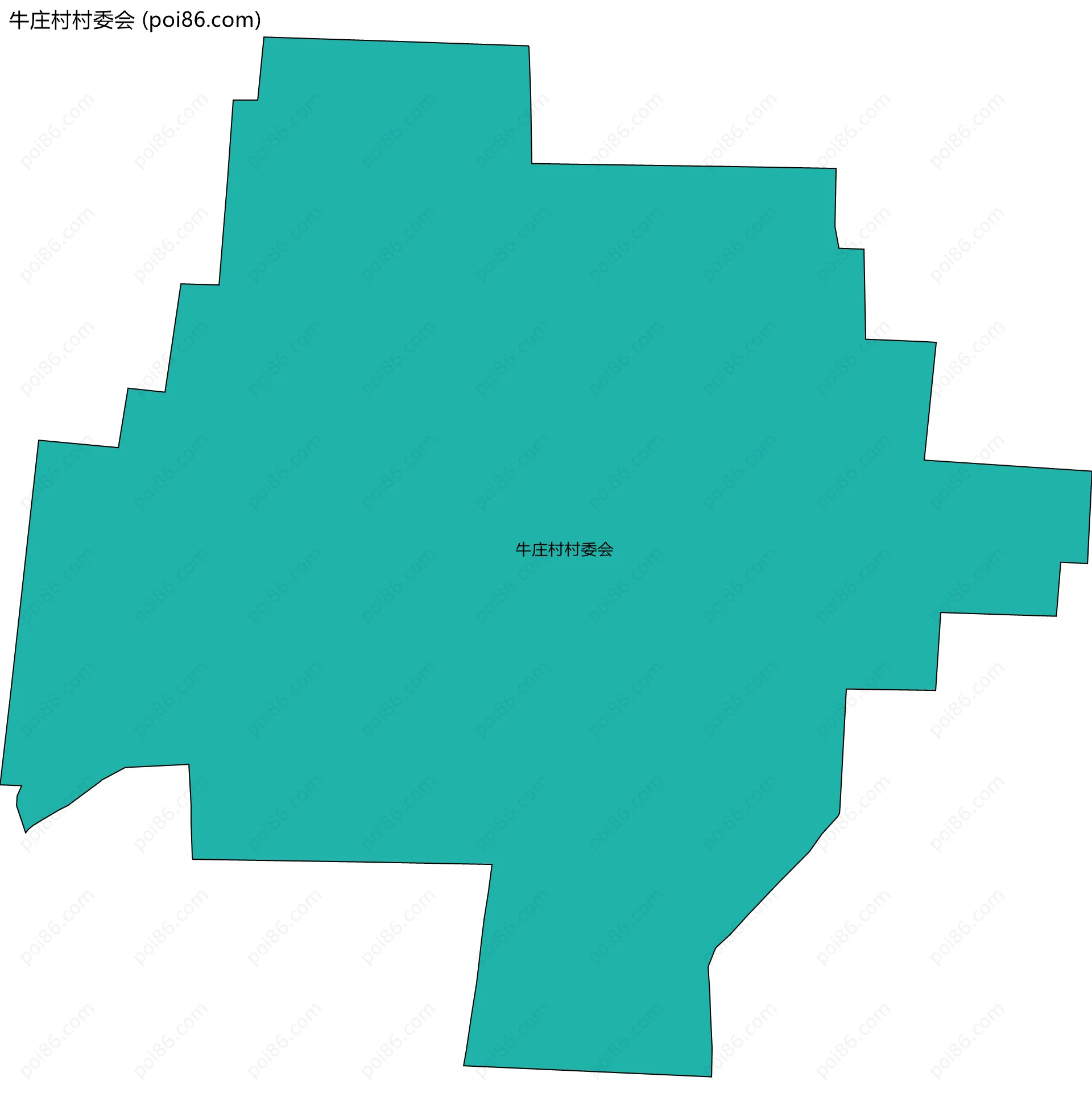 牛庄村村委会边界地图
