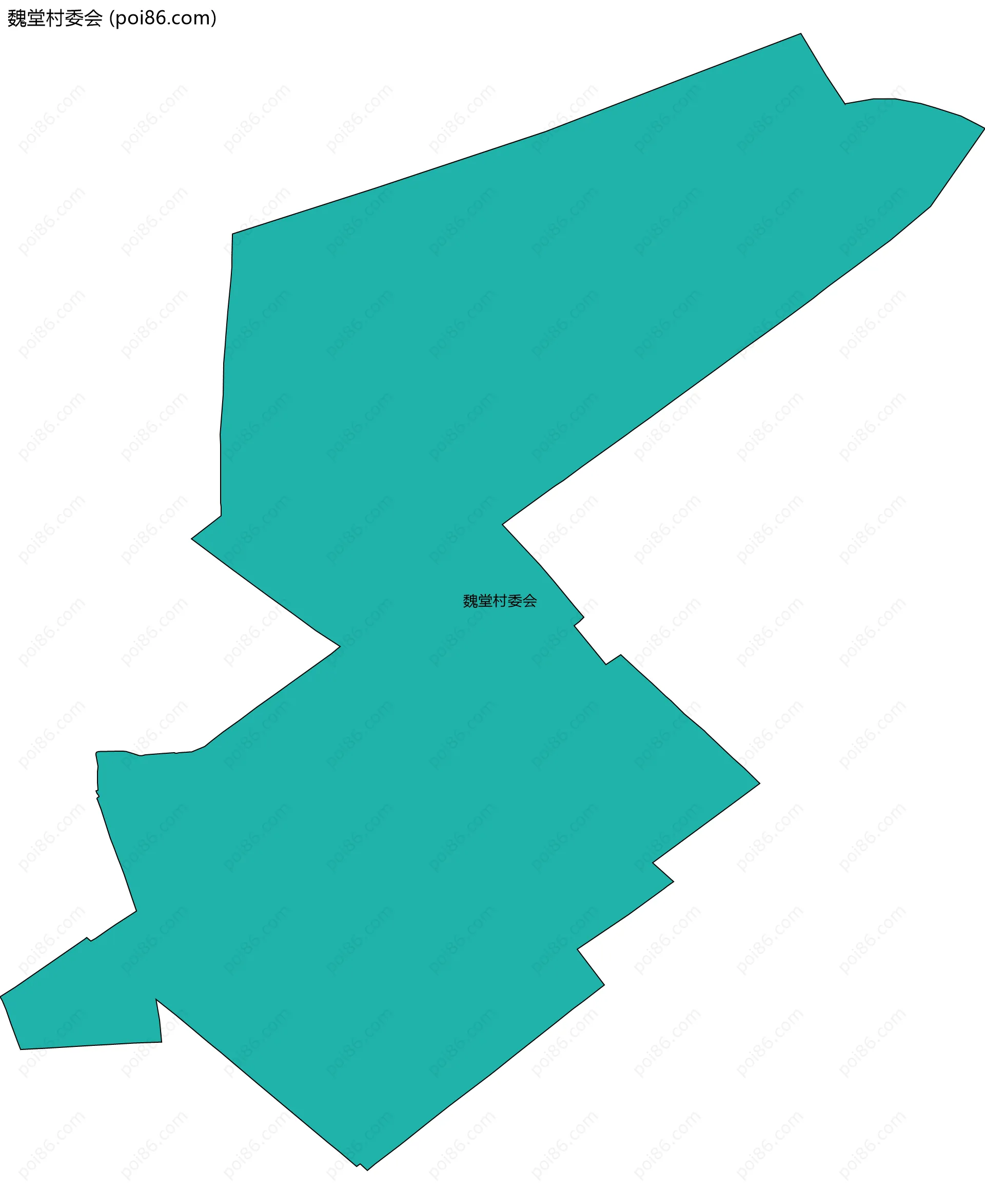 魏堂村委会边界地图