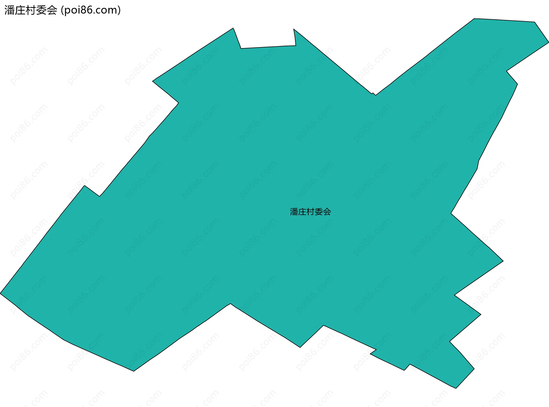潘庄村委会边界地图