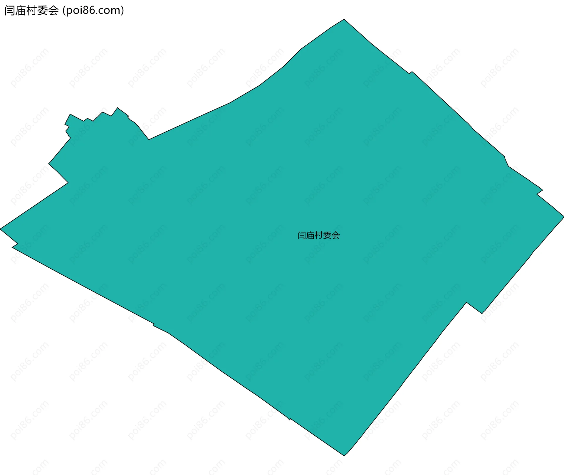 闫庙村委会边界地图