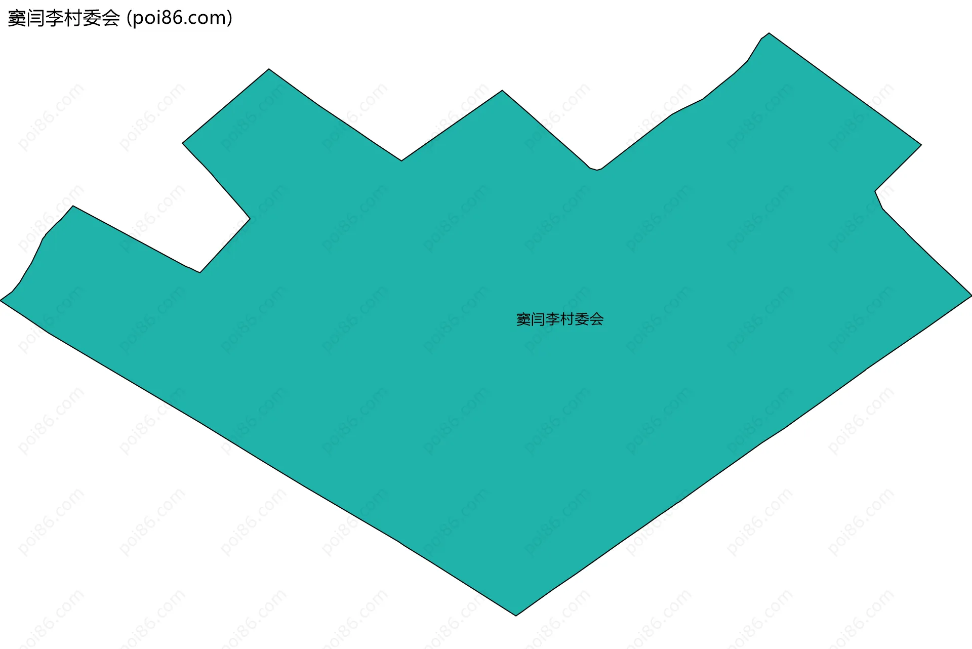 窦闫李村委会边界地图