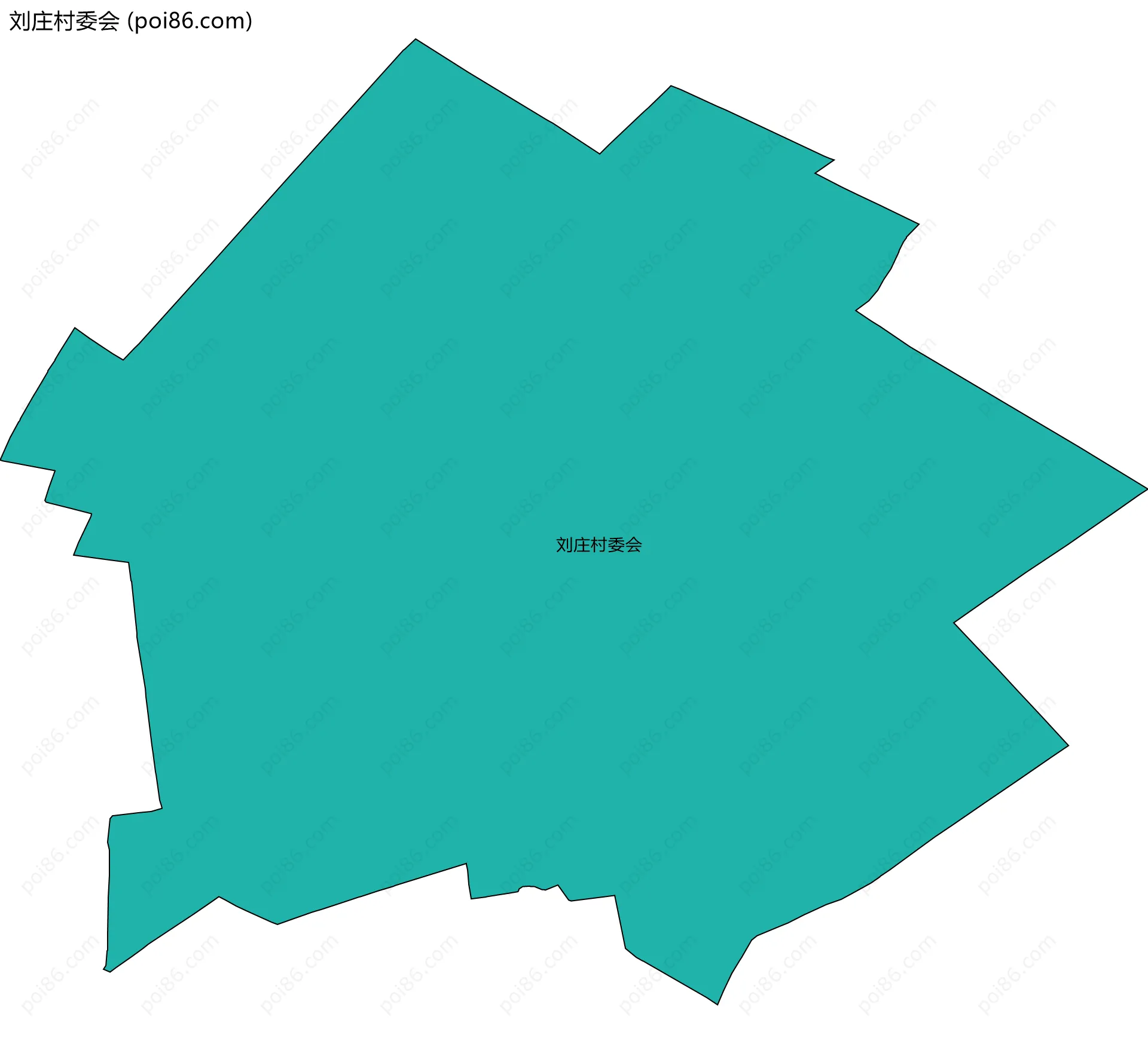 刘庄村委会边界地图