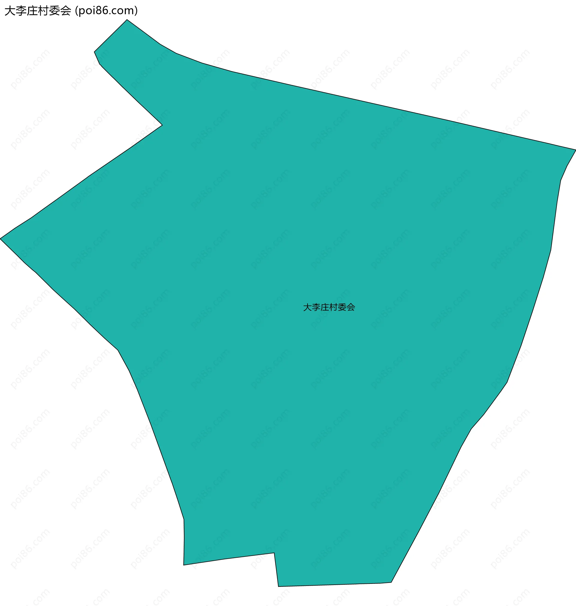 大李庄村委会边界地图