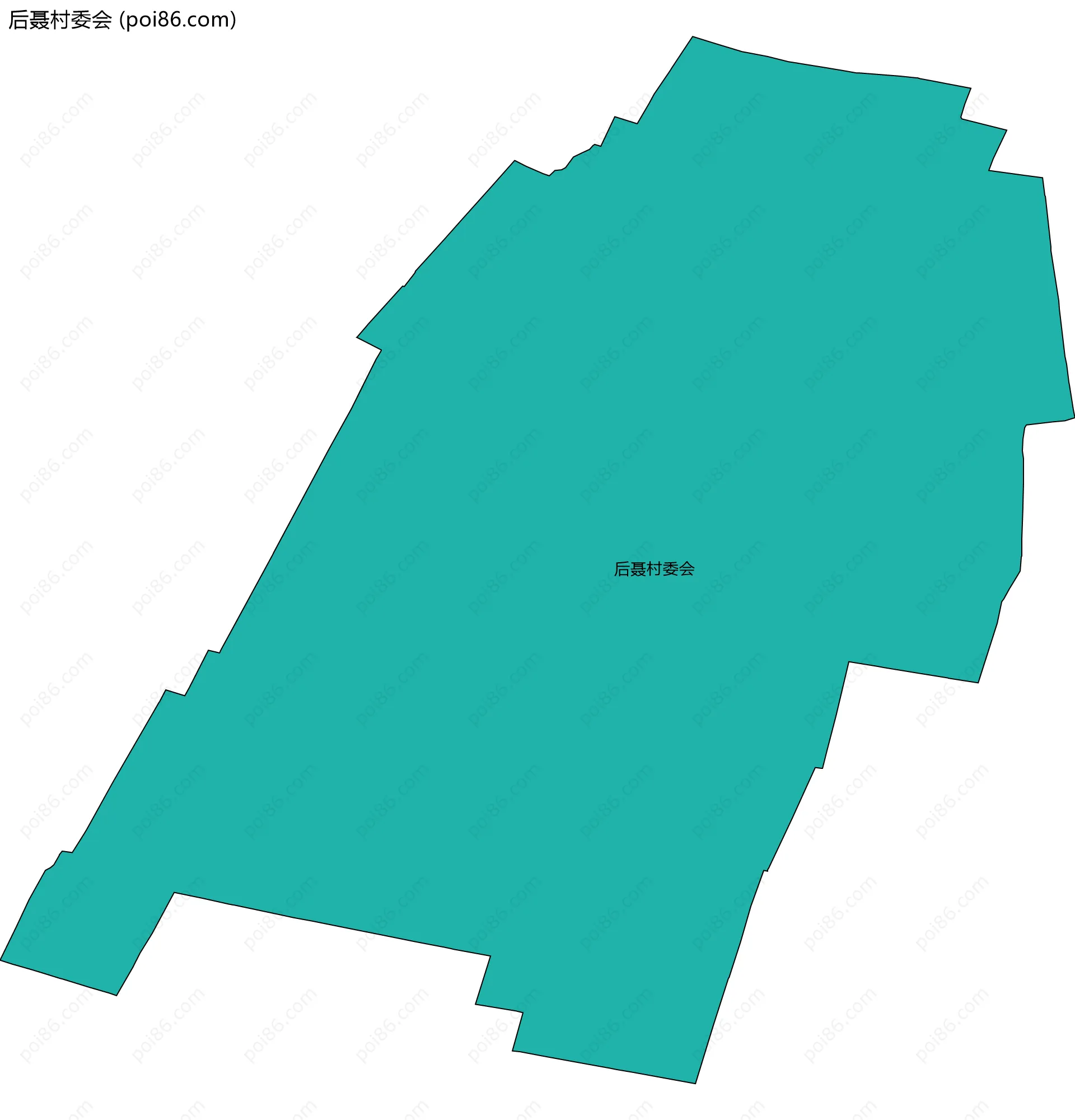 后聂村委会边界地图