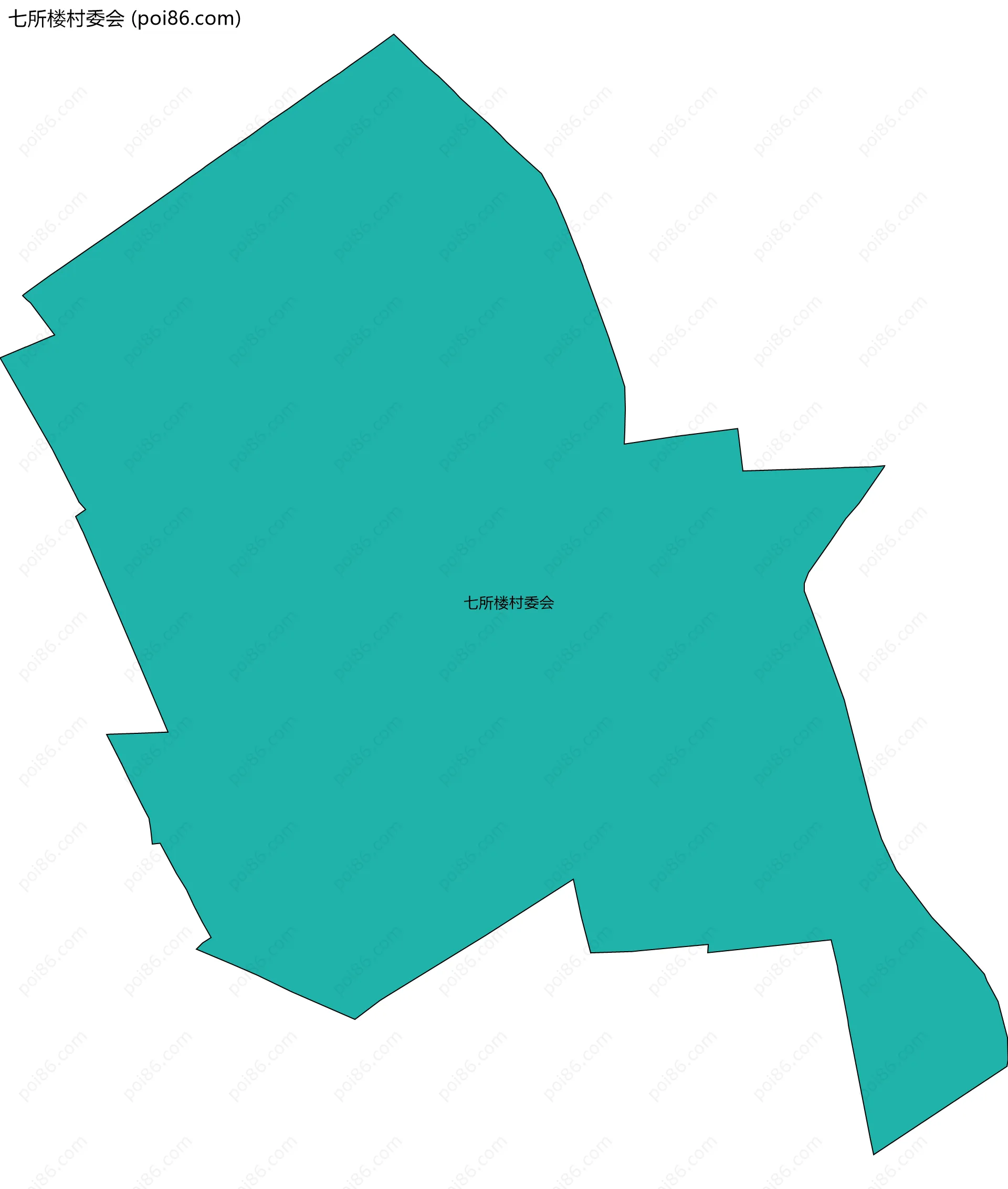 七所楼村委会边界地图