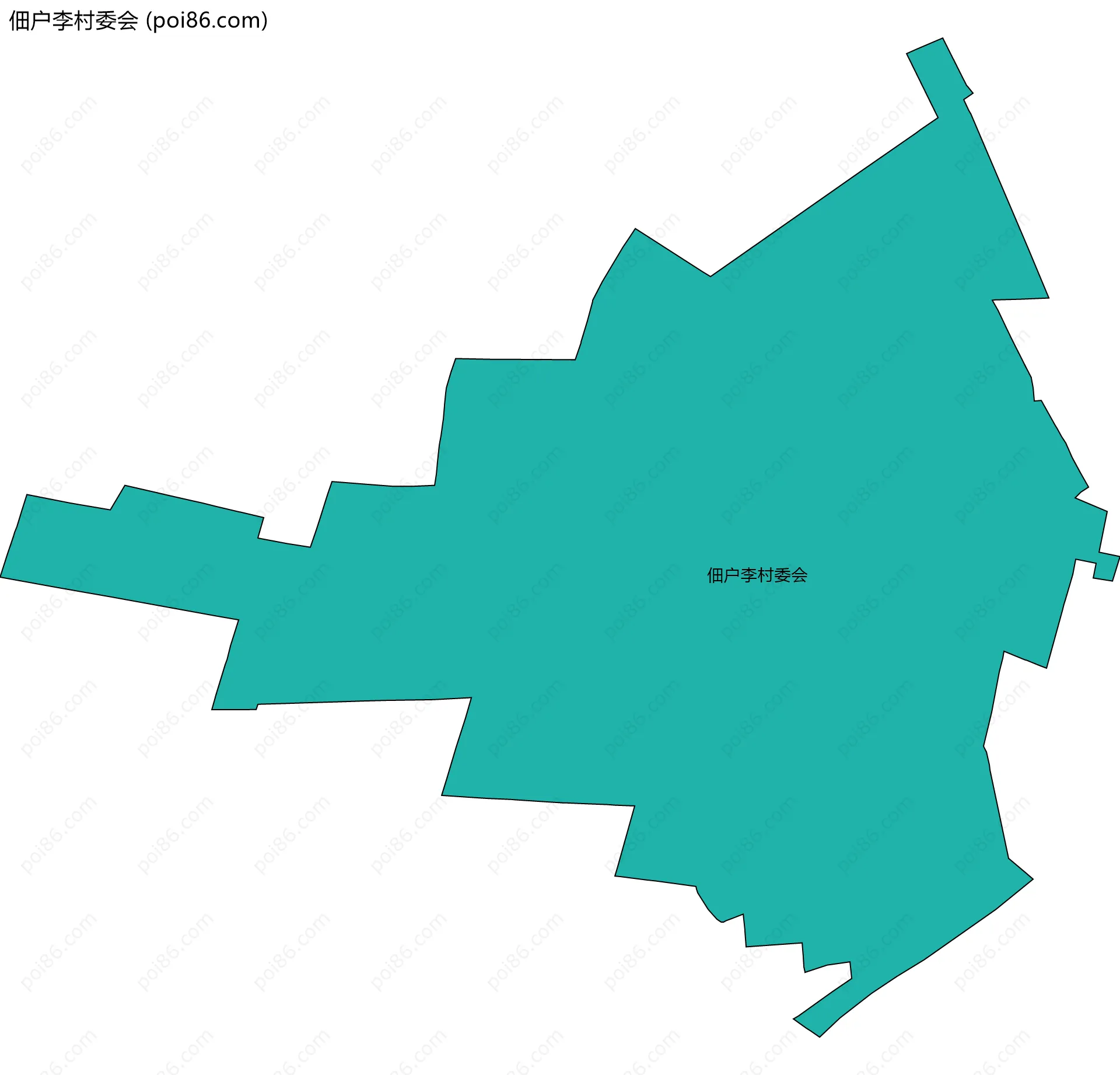 佃户李村委会边界地图