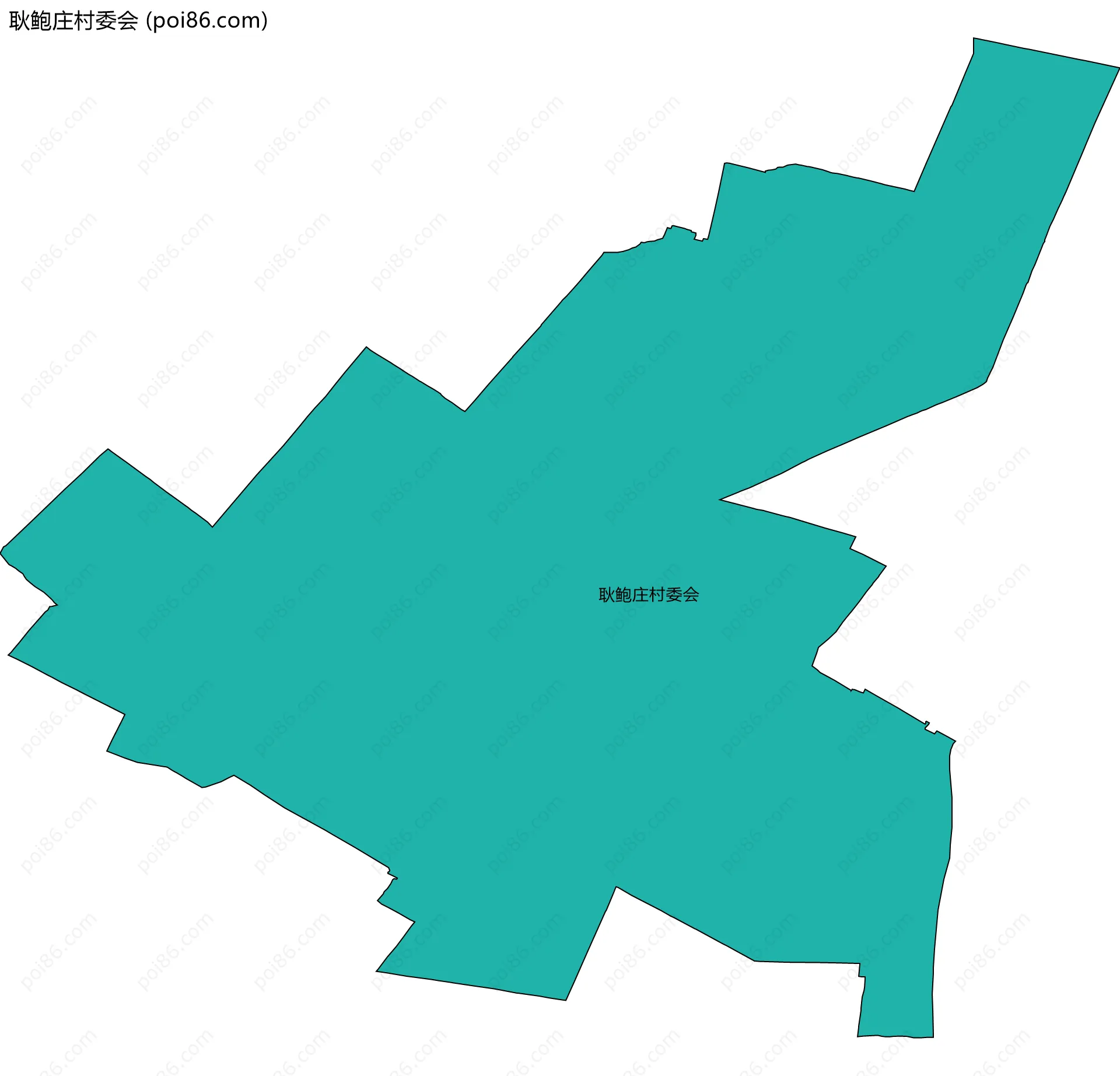 耿鲍庄村委会边界地图