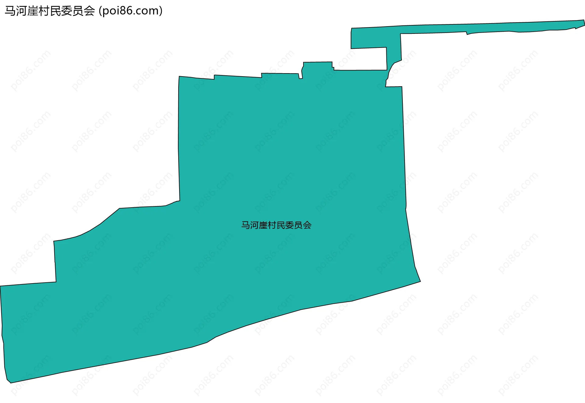 马河崖村民委员会边界地图