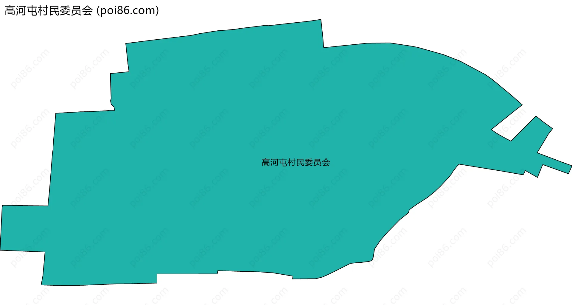 高河屯村民委员会边界地图