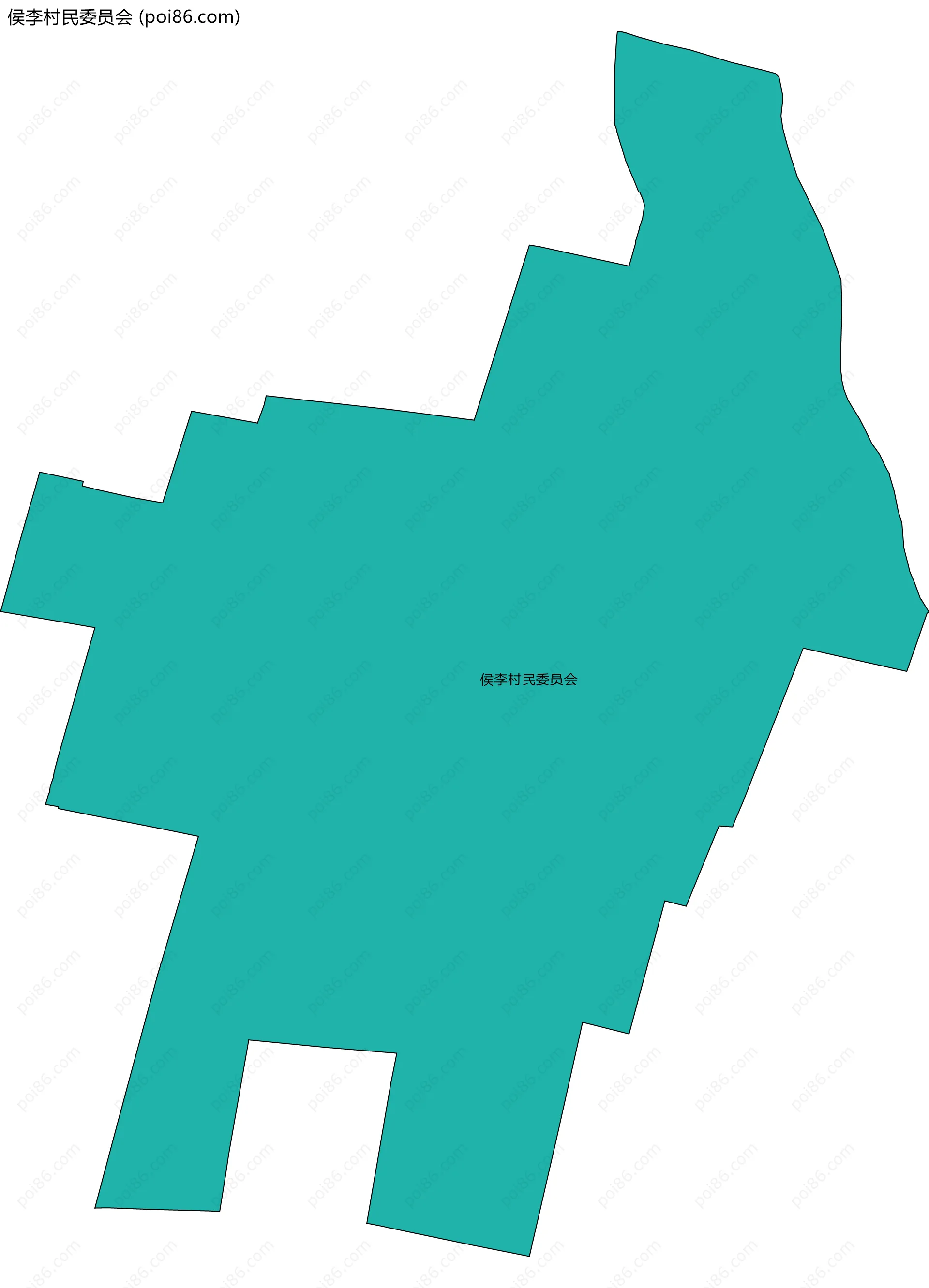 侯李村民委员会边界地图