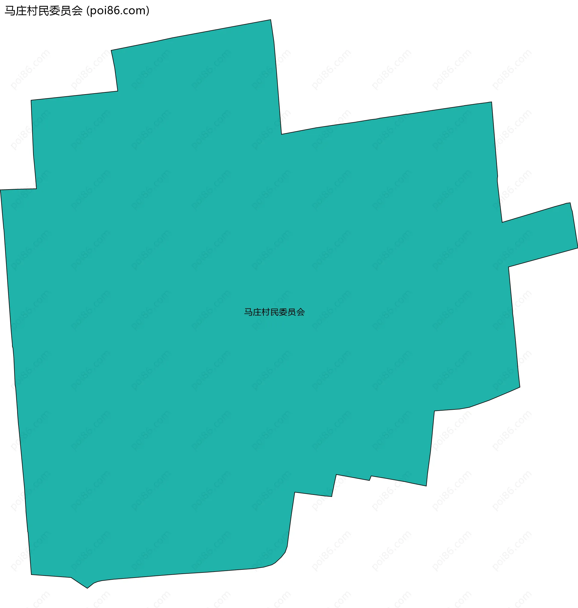马庄村民委员会边界地图