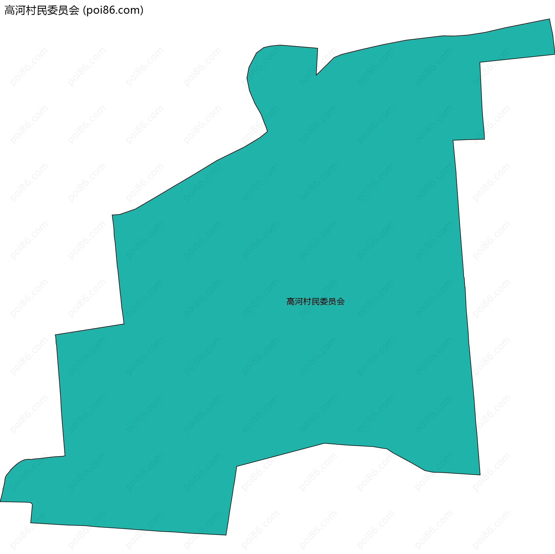 高河村民委员会边界地图