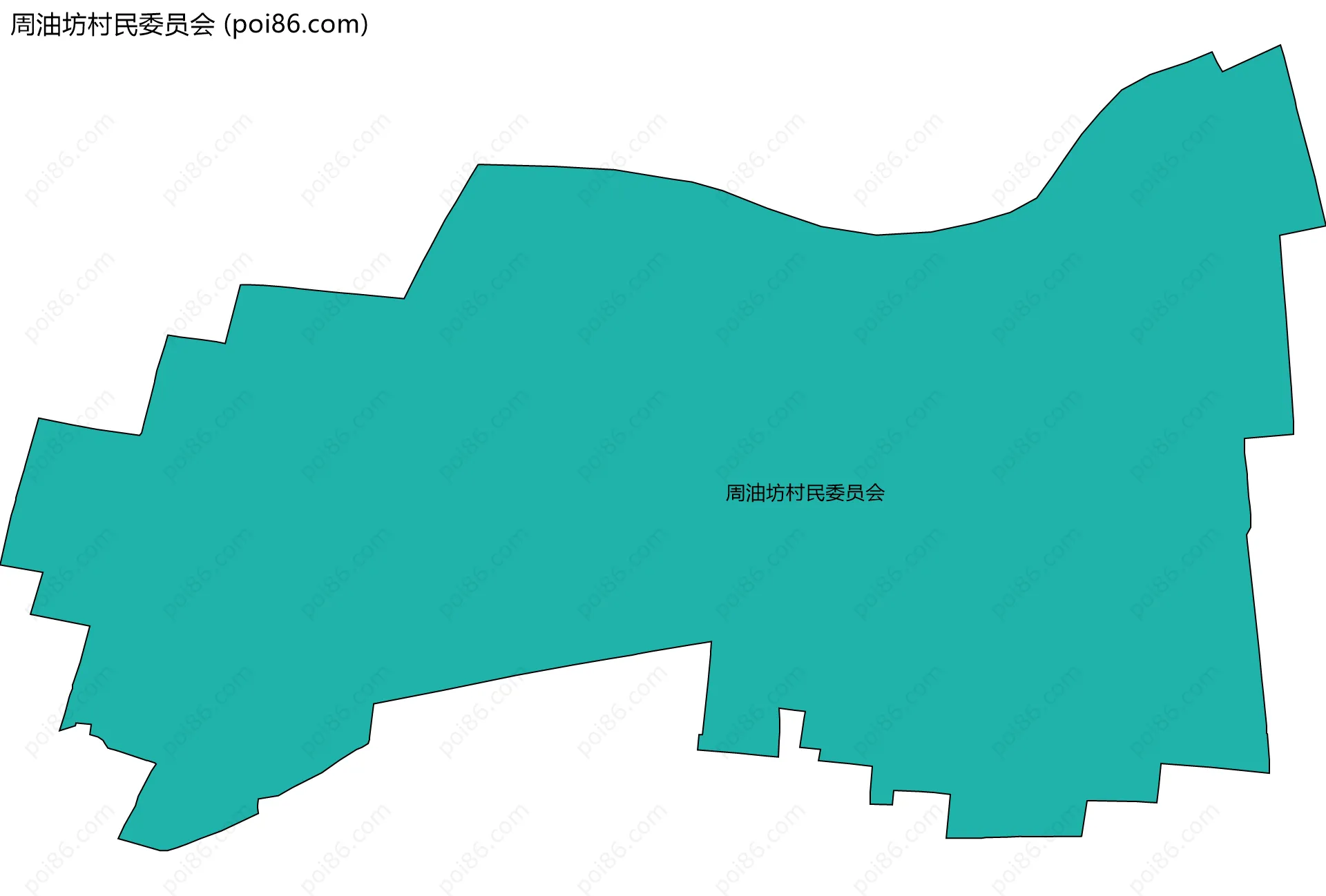 周油坊村民委员会边界地图