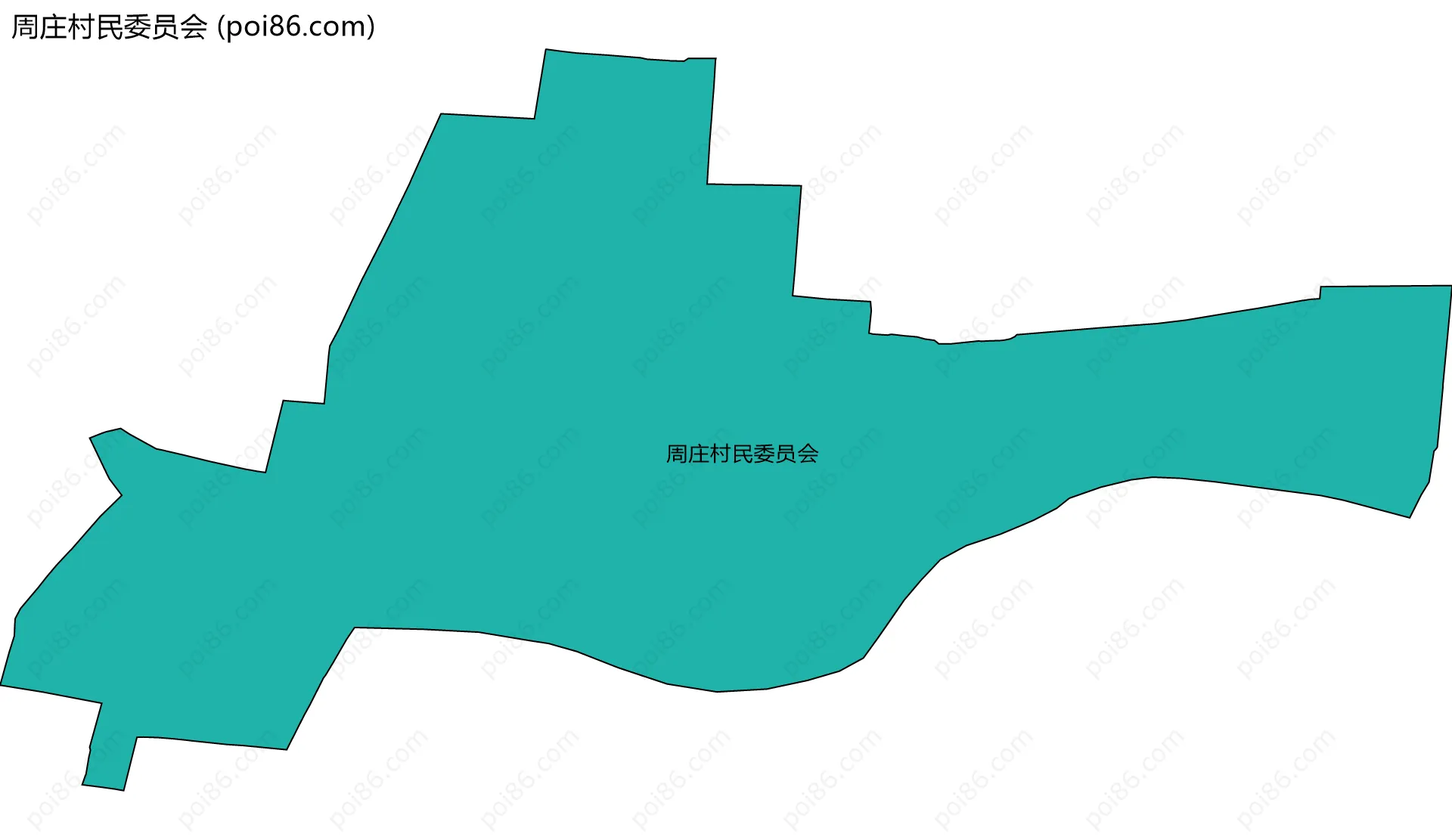 周庄村民委员会边界地图