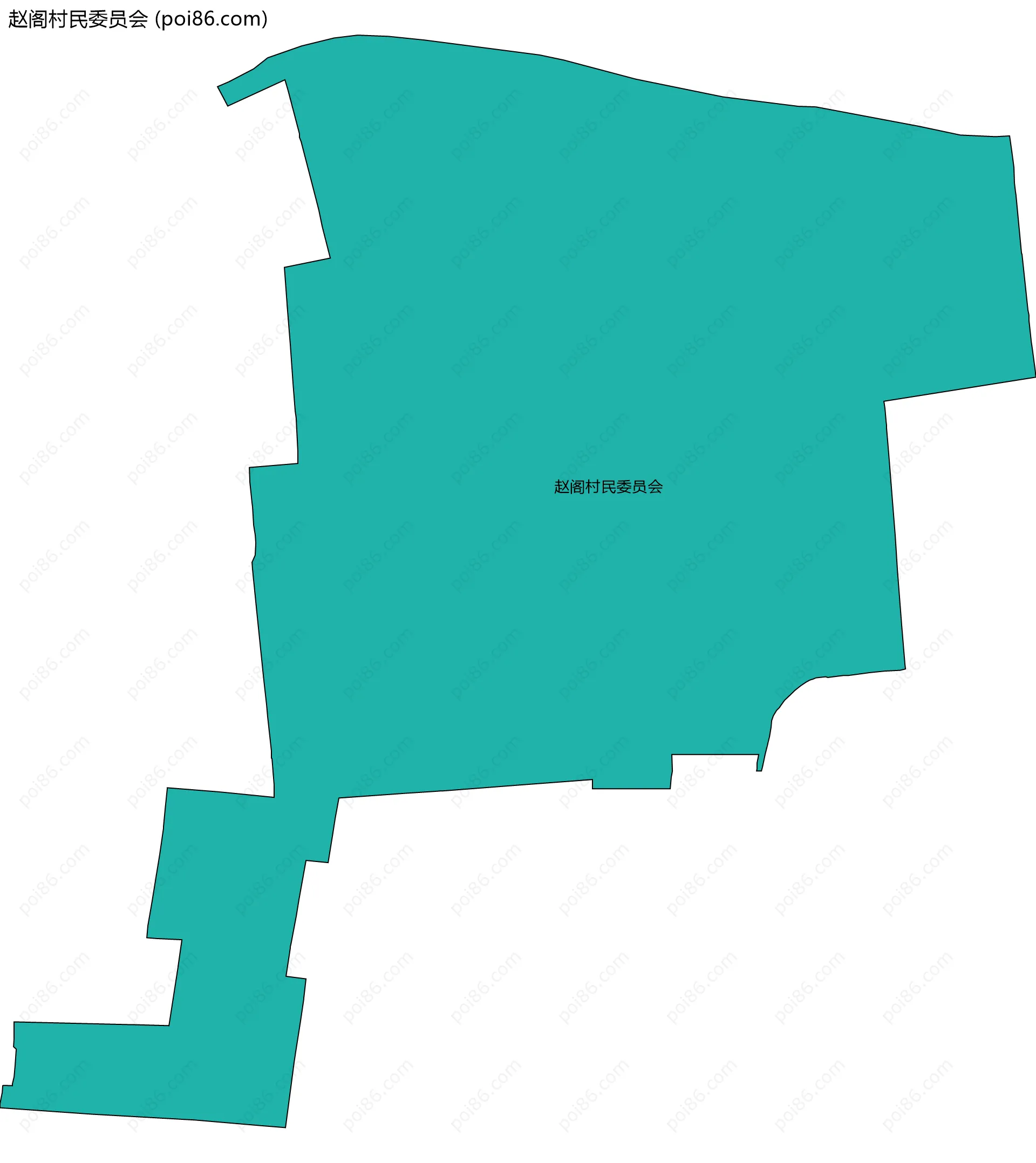 赵阁村民委员会边界地图