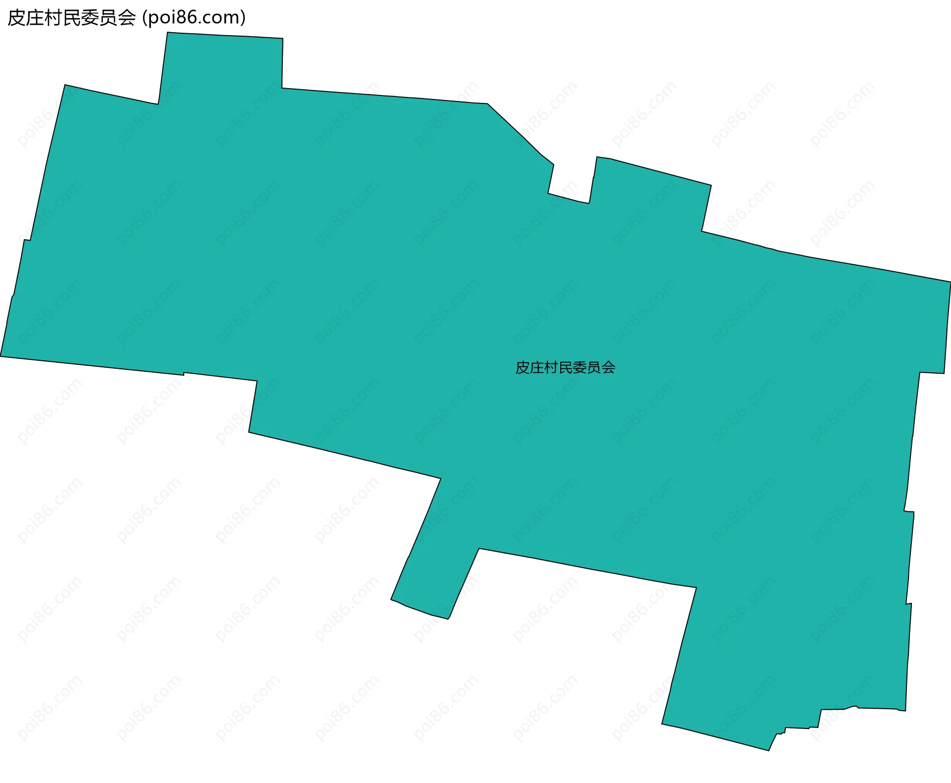 皮庄村民委员会边界地图